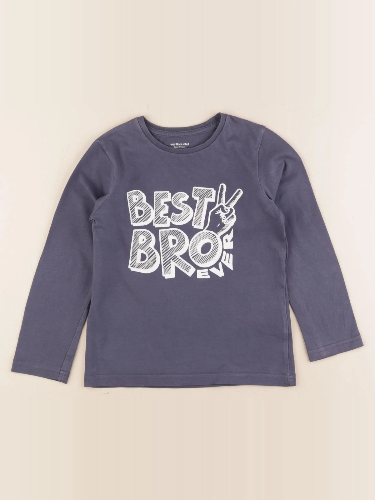 Vertbaudet - tee-shirt bleu - 6 ans