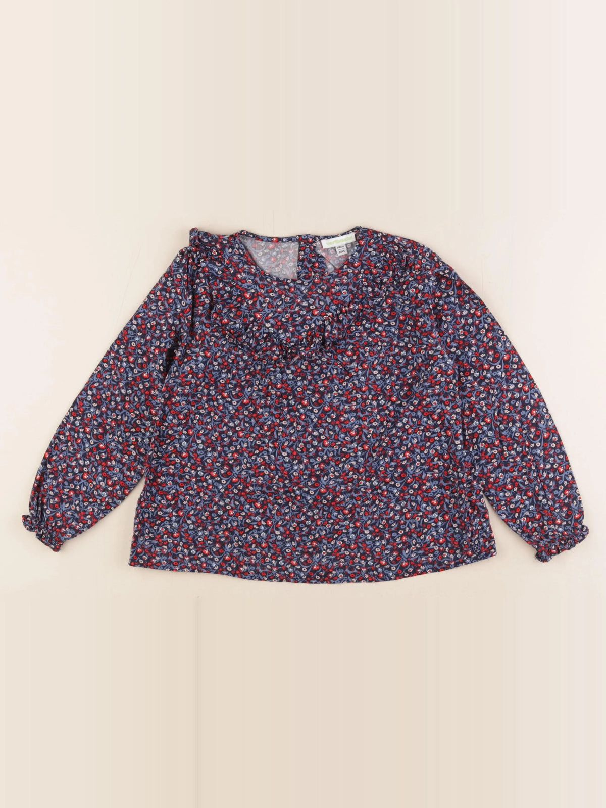 Vertbaudet - blouse bleu, rouge - 6 ans