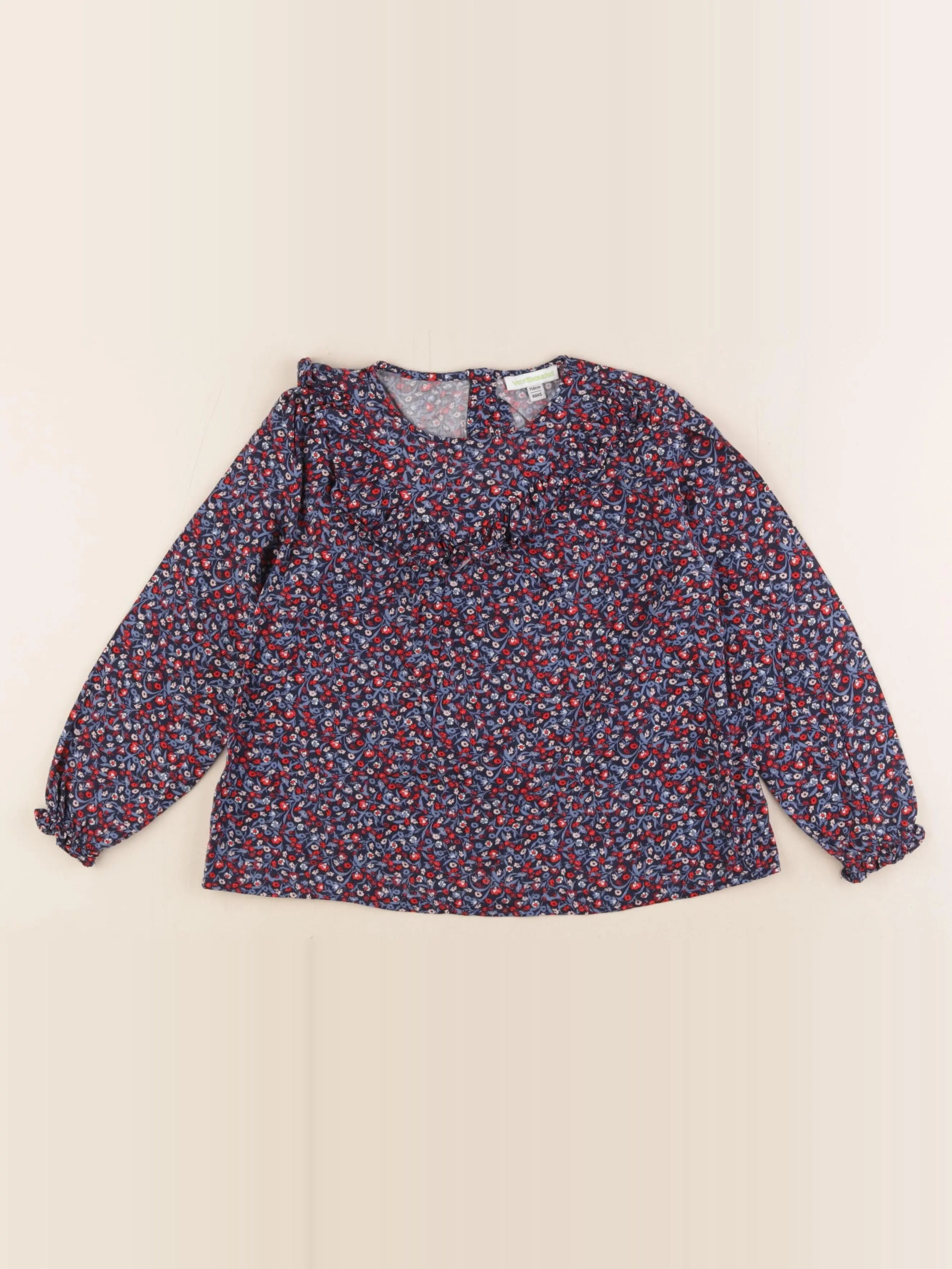 Vertbaudet - blouse bleu, rouge - 6 ans