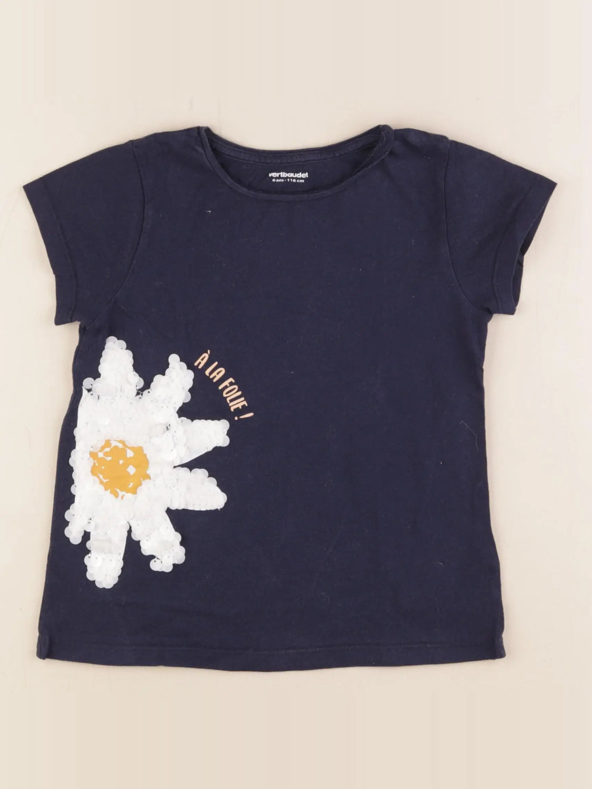 Vertbaudet - tee-shirt bleu - 6 ans