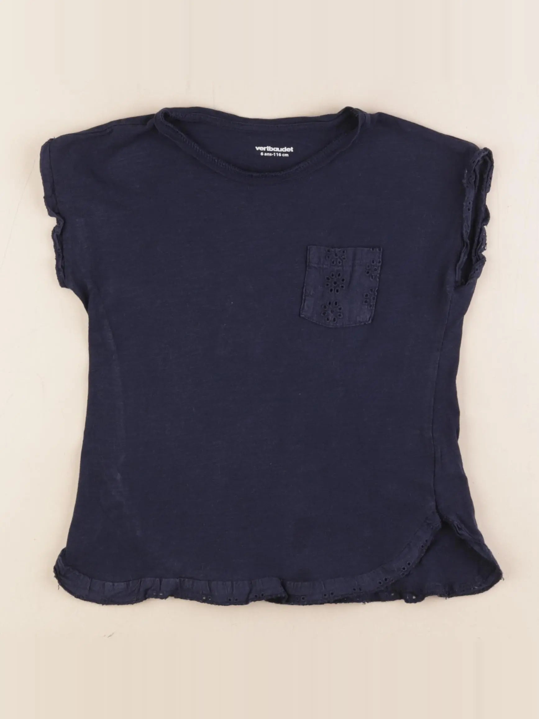 Vertbaudet - tee-shirt bleu - 6 ans