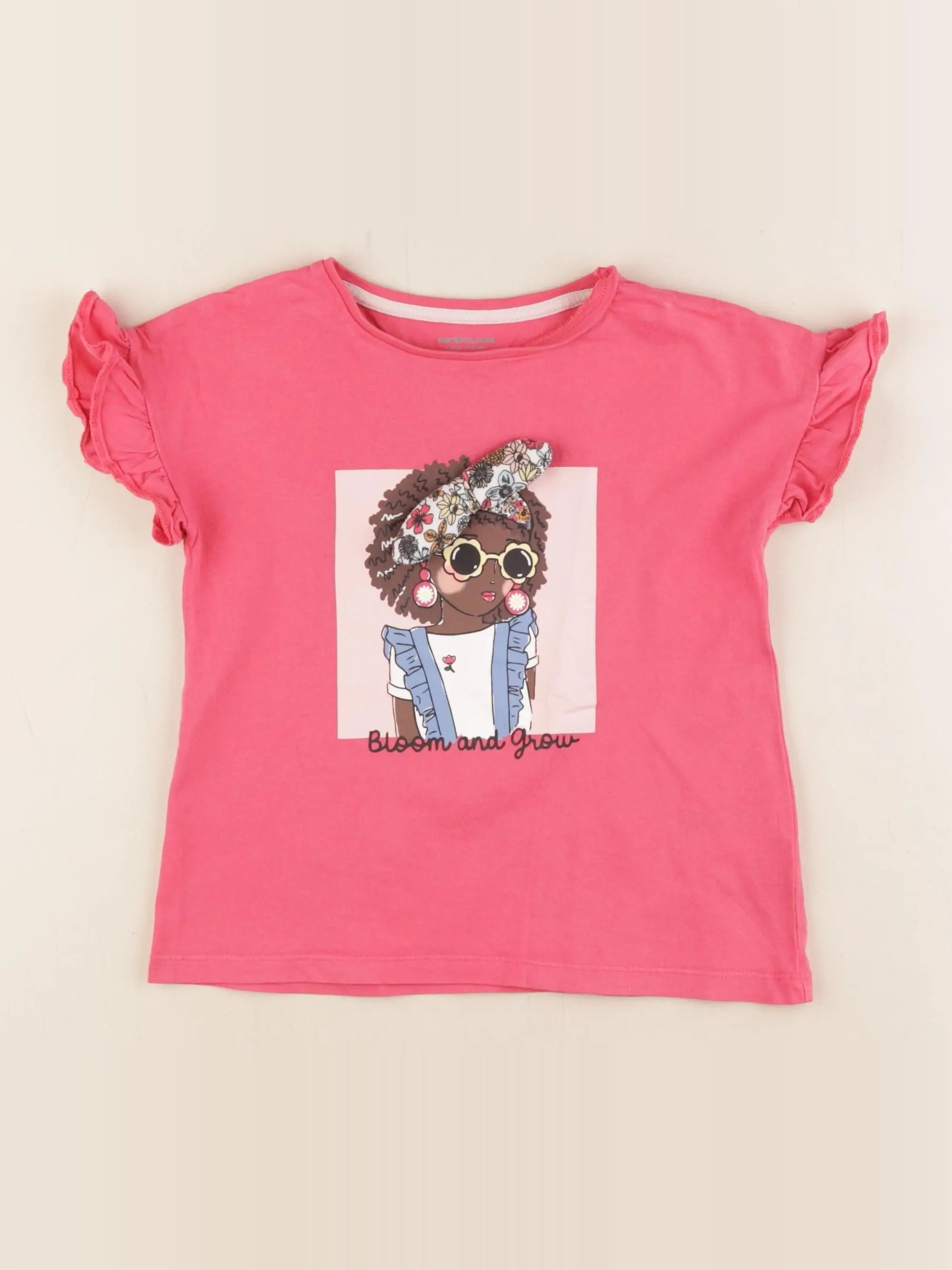 Vertbaudet - tee-shirt rose - 6 ans