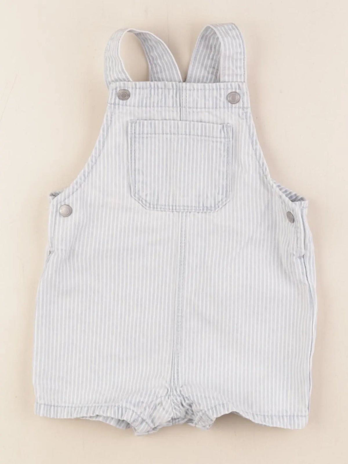 Vertbaudet - salopette bleu, blanc - 12 mois