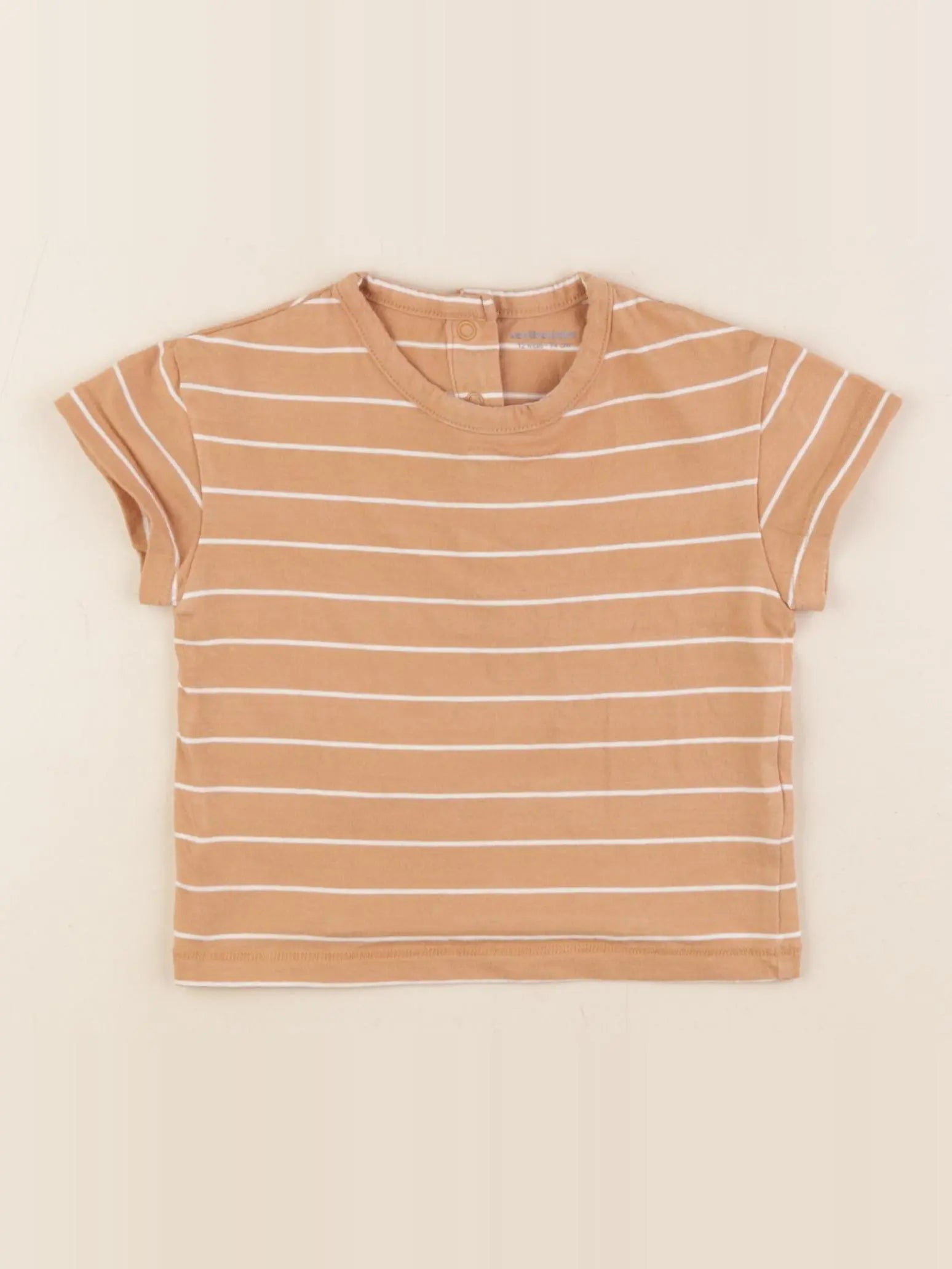 Vertbaudet - tee-shirt marron - 12 mois