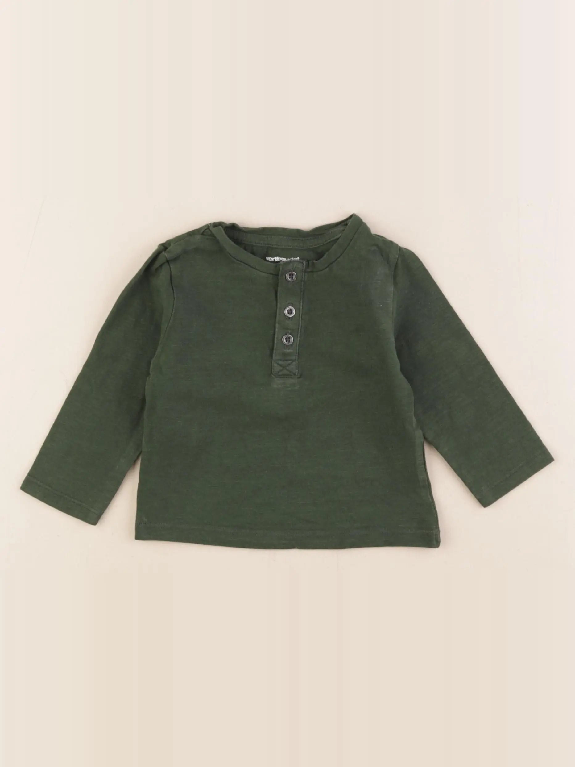 Vertbaudet - tee-shirt vert - 6 mois