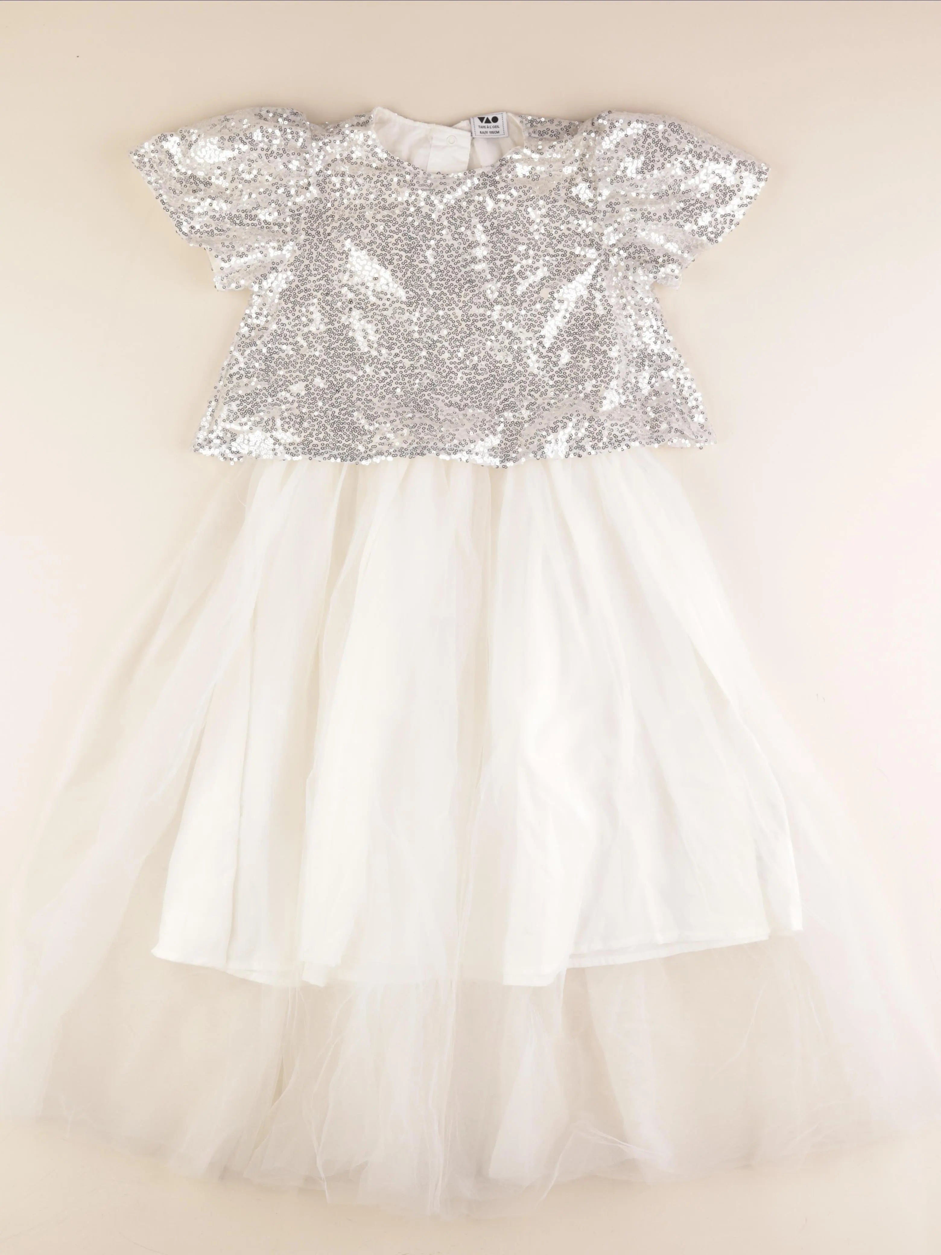 Tape à l'oeil - robe argent, beige - 6 ans