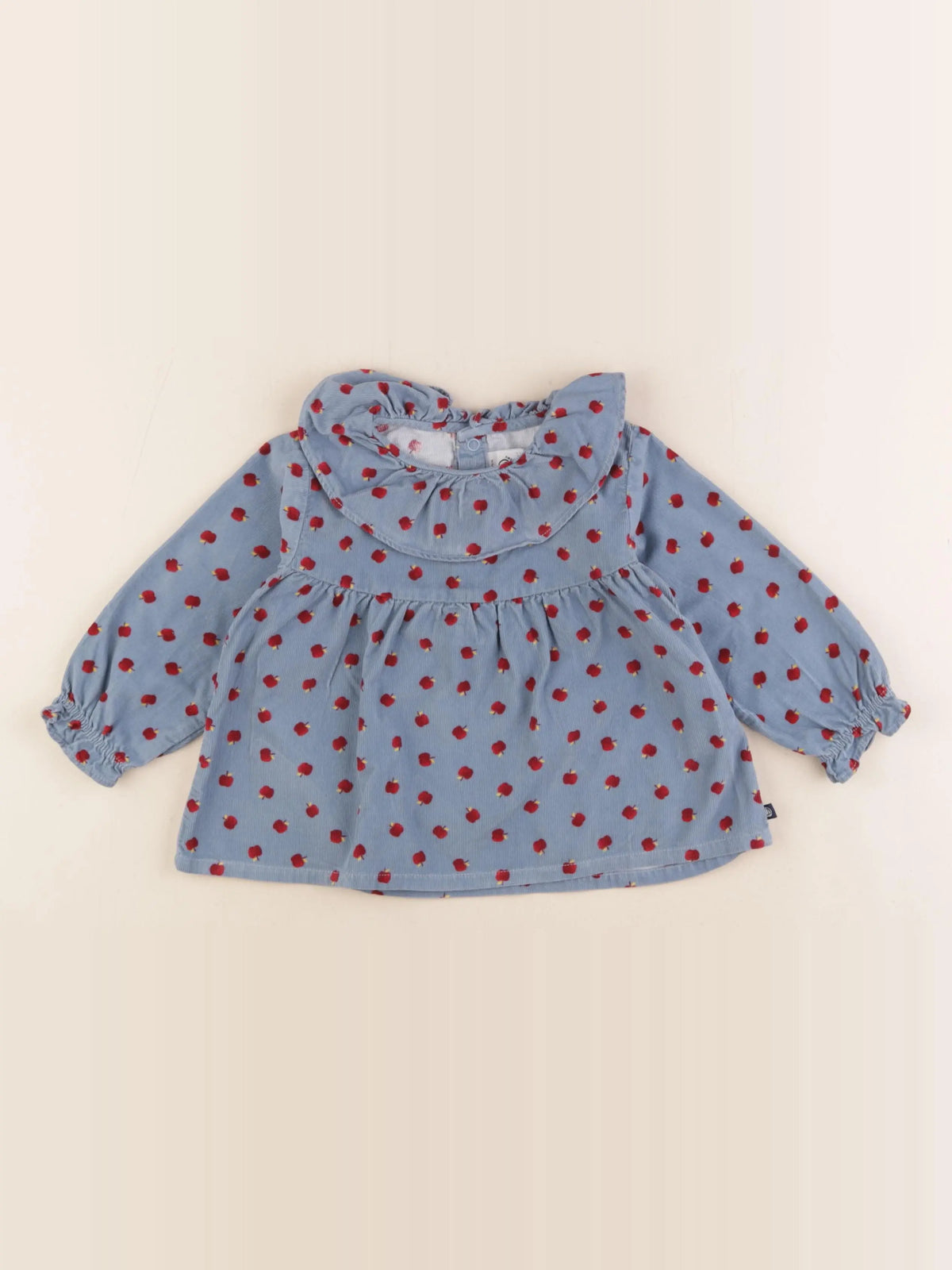 Petit Bateau - blouse bleu - 18 mois