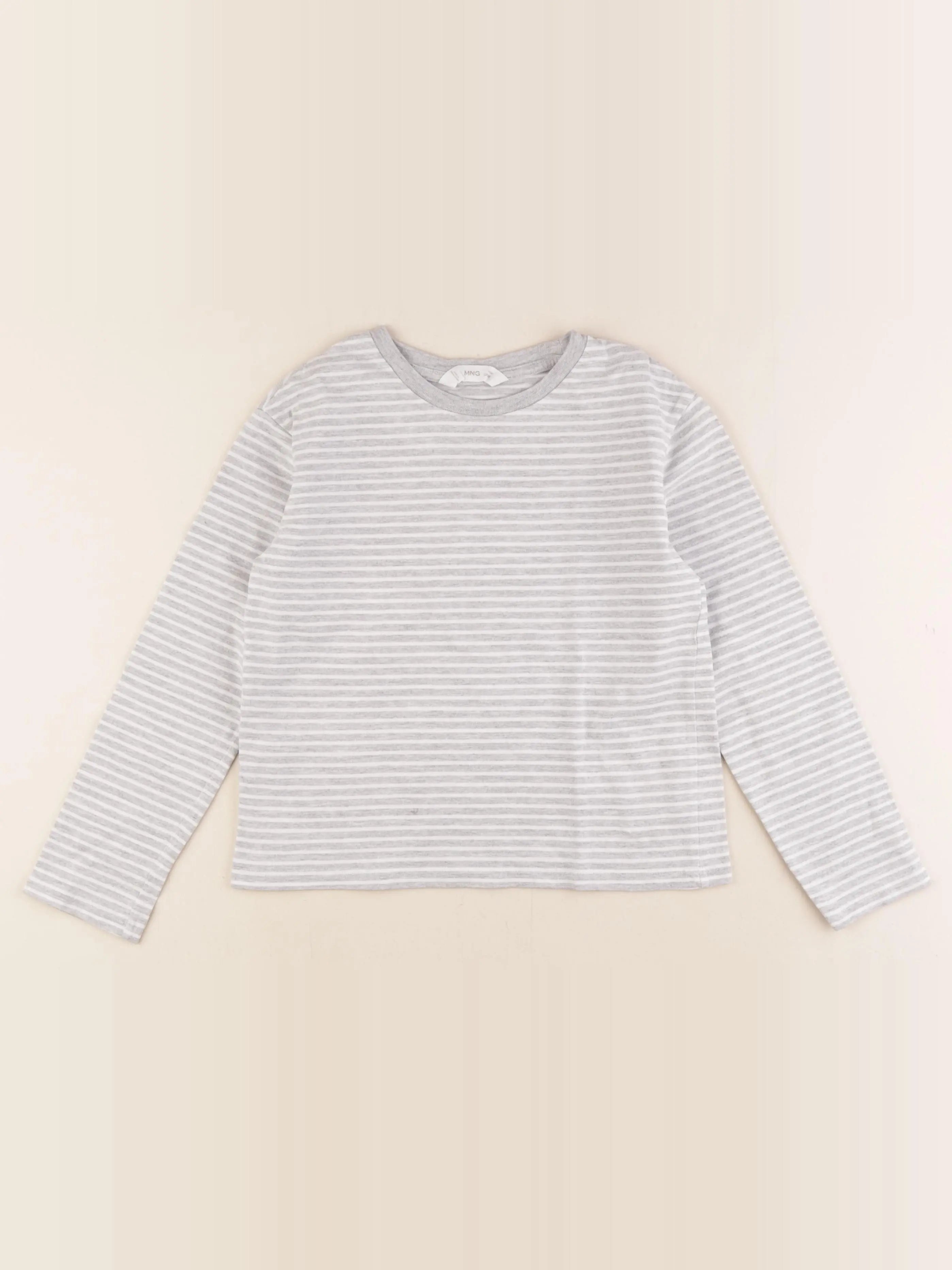 Mango - tee-shirt gris - 7/8 ans