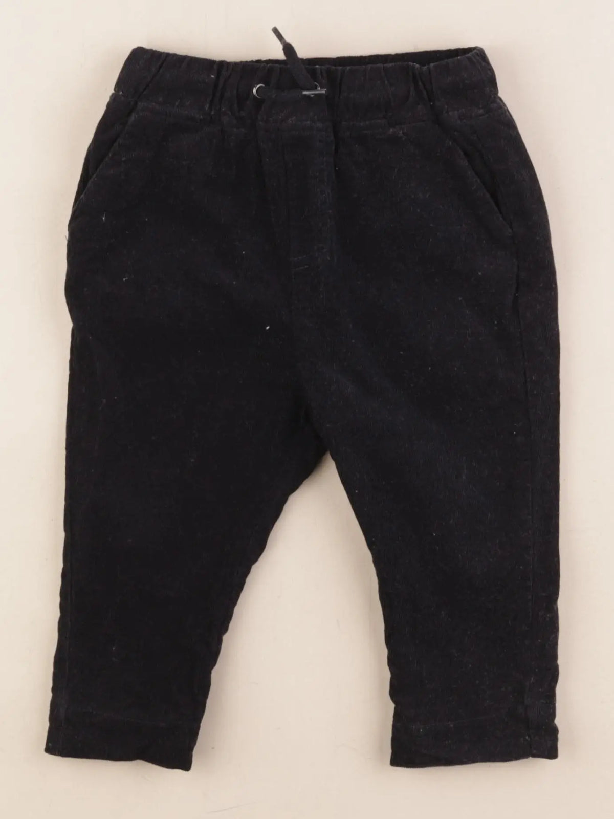 Vertbaudet - pantalon doublé noir - 12 mois