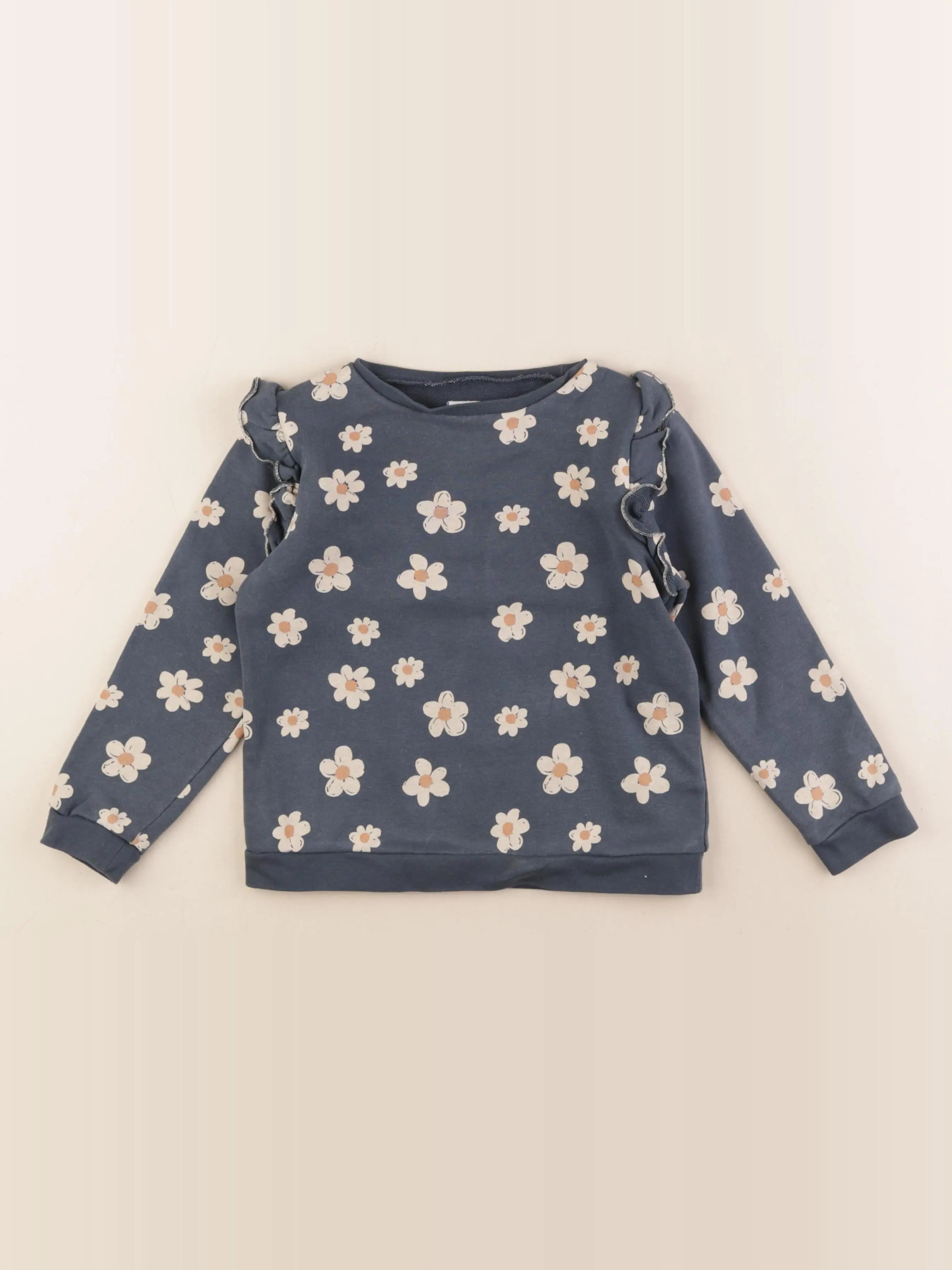 Vertbaudet - sweat bleu - 6 ans