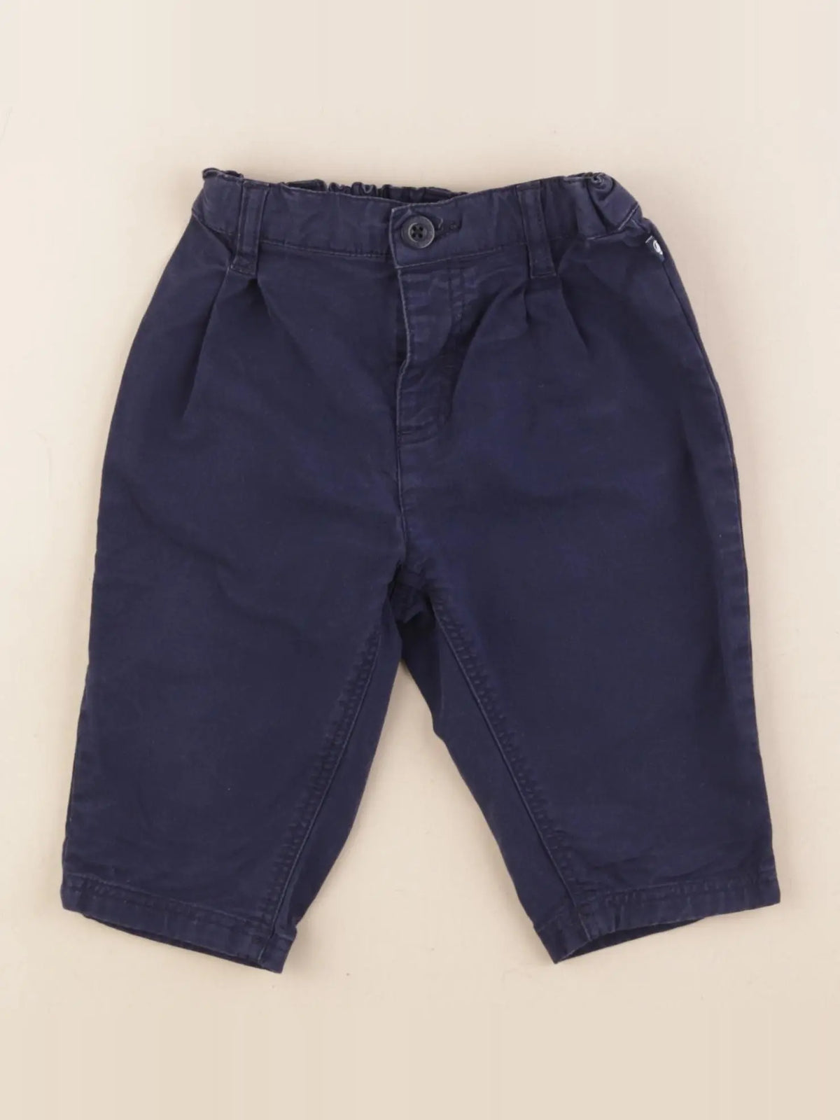 Petit Bateau - pantalon bleu - 12 mois