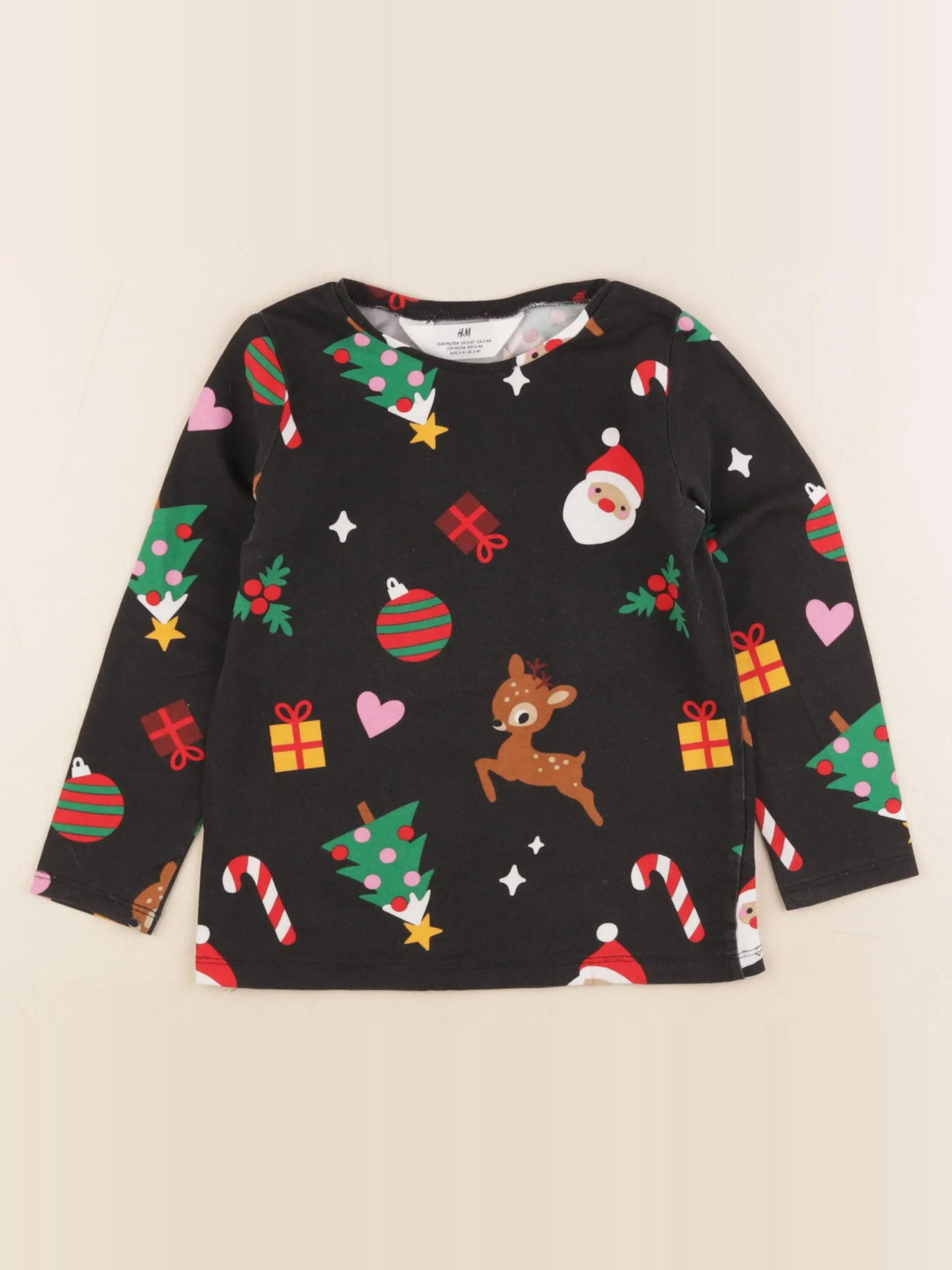 H&M - tee-shirt noir - 2/4 ans
