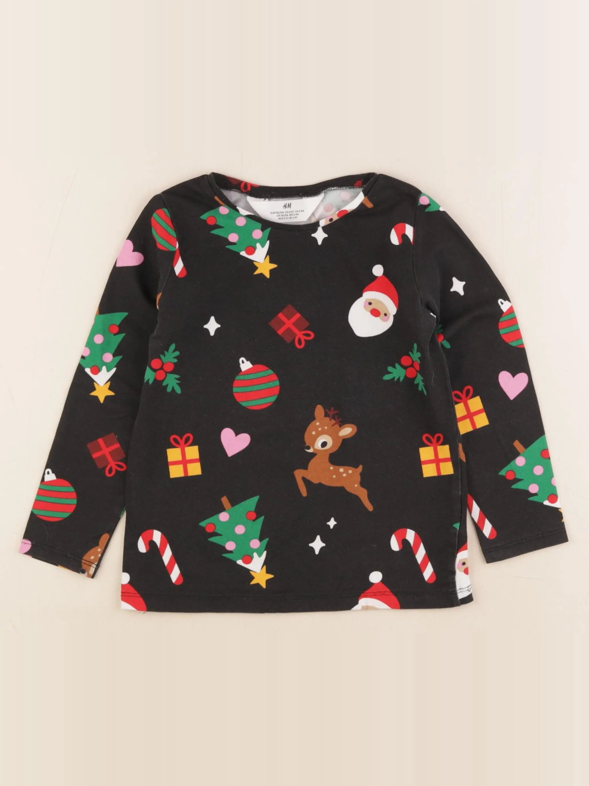 H&M - tee-shirt noir - 2/4 ans