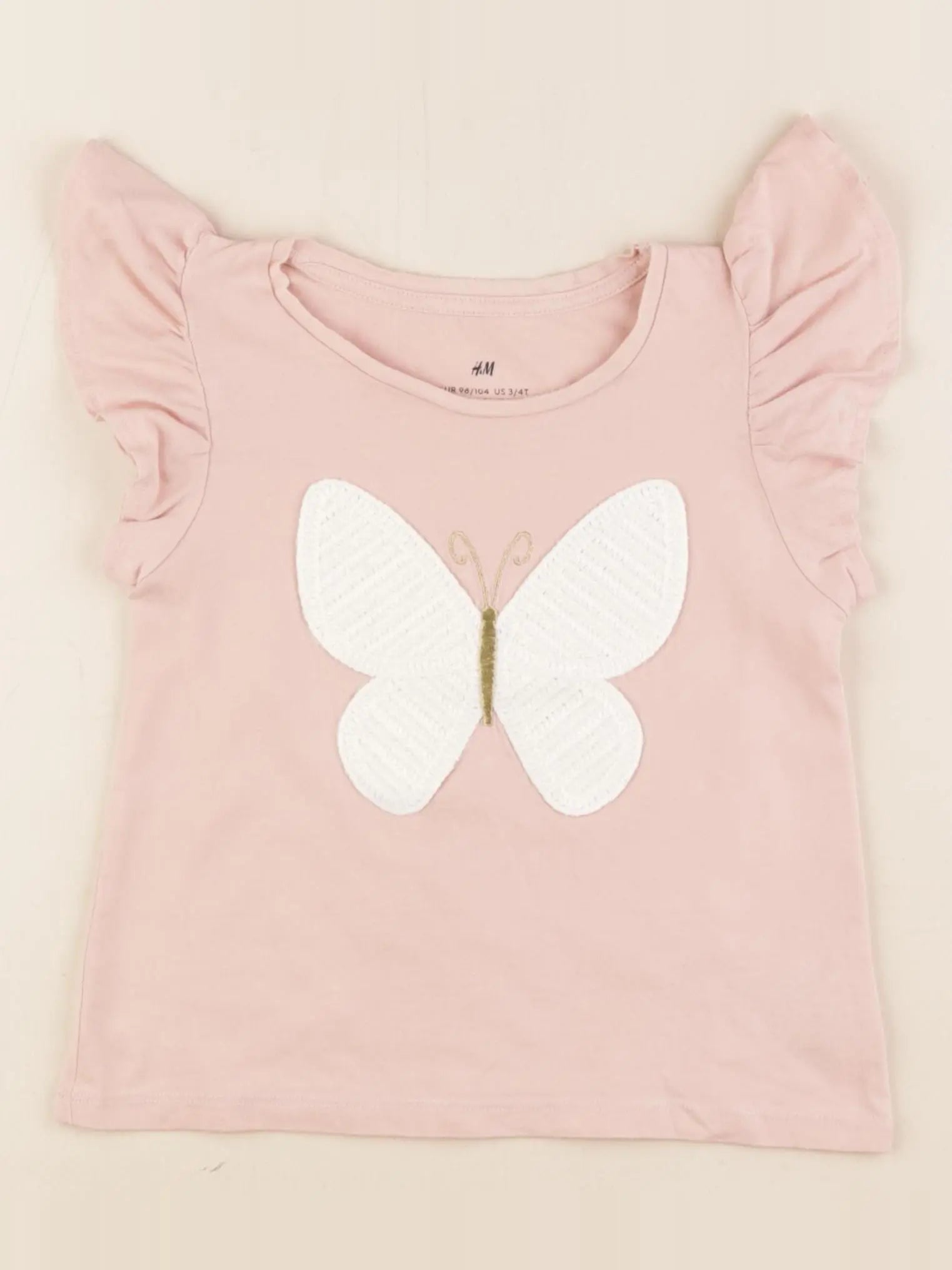 H&M - tee-shirt rose - 2/4 ans