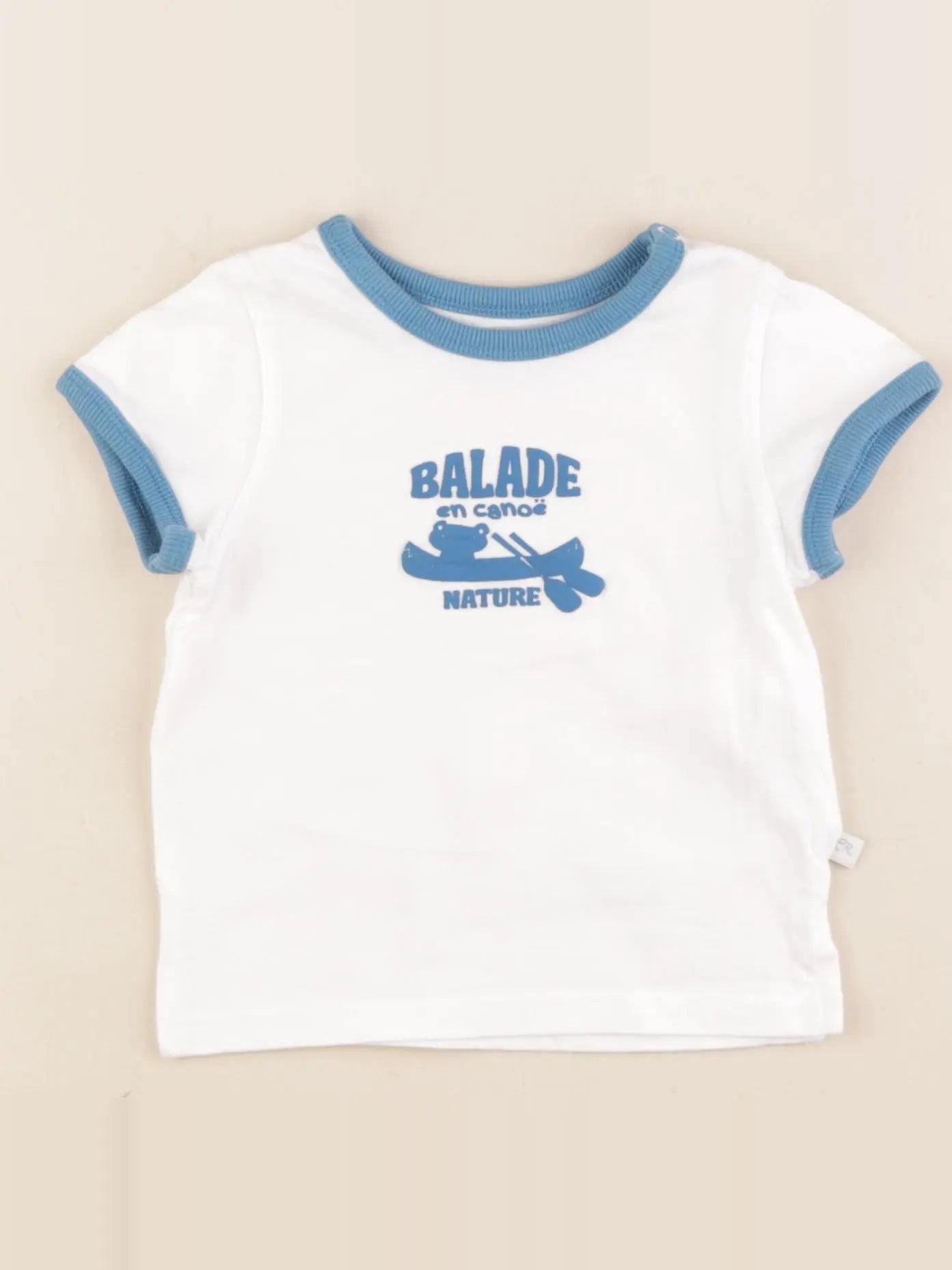 Cadet Rousselle - tee-shirt blanc, bleu - 12 mois