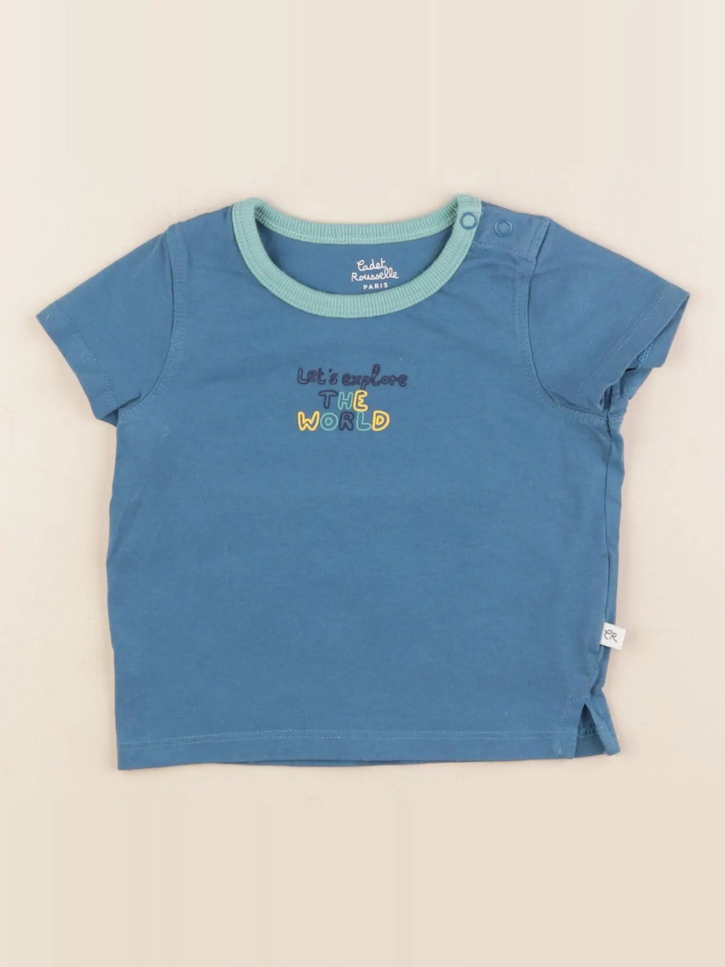 Cadet Rousselle - tee-shirt bleu - 12 mois