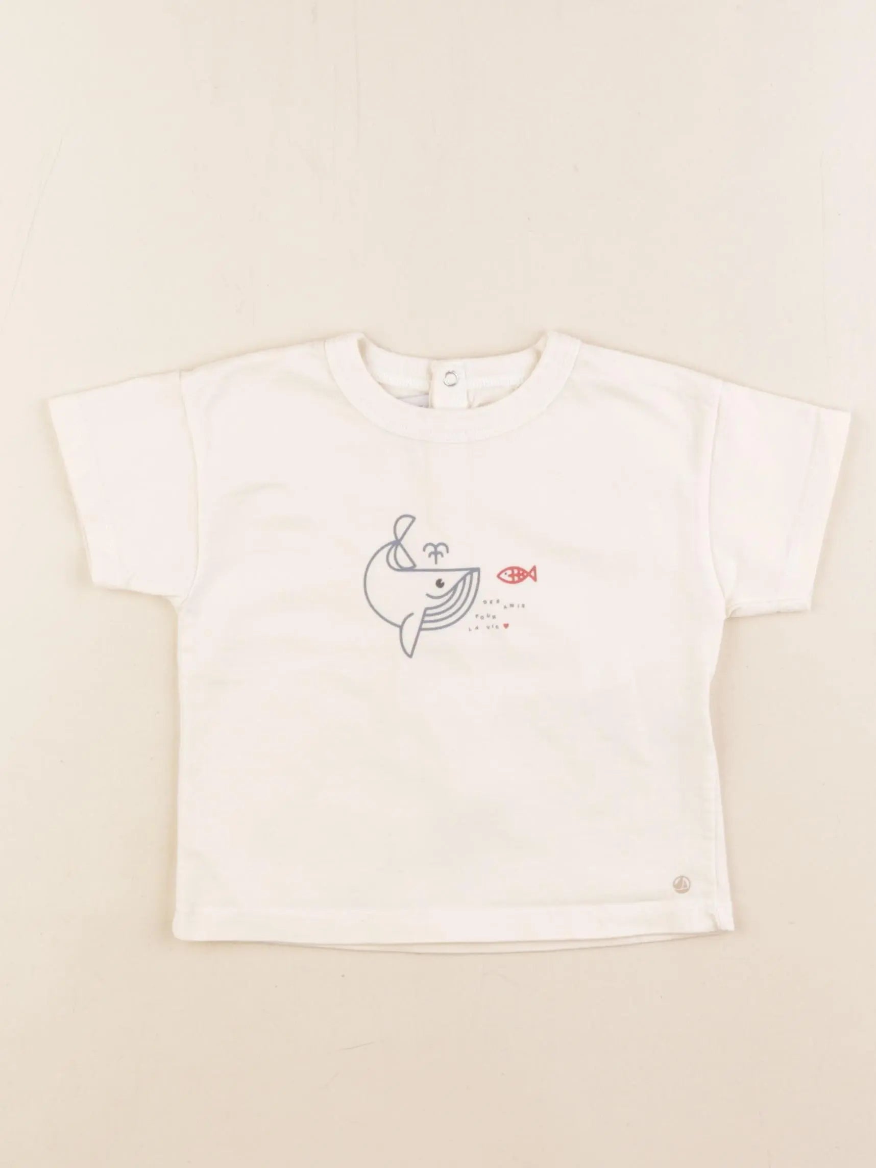Petit Bateau - tee-shirt beige - 12 mois