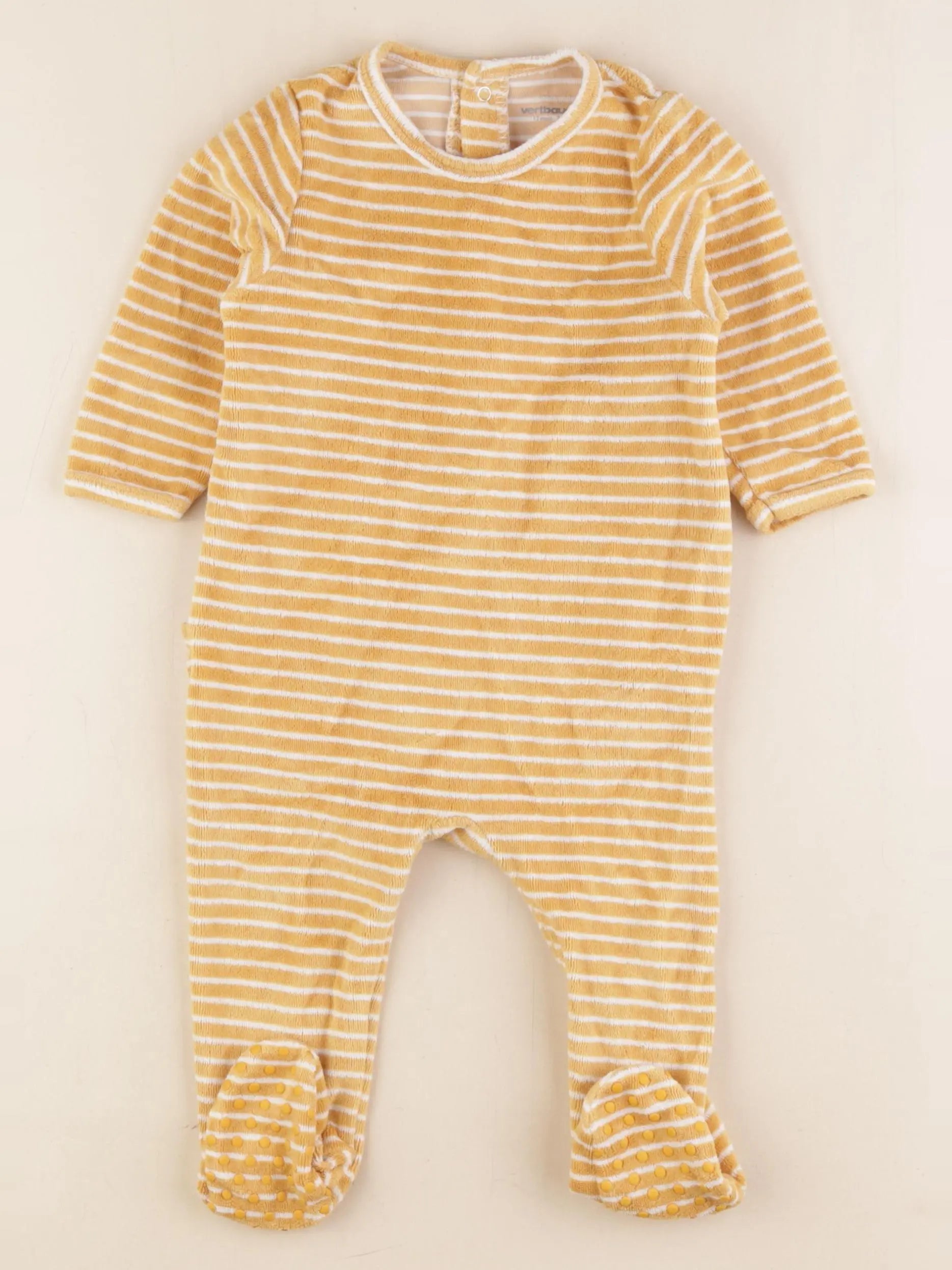 Vertbaudet - pyjama velours jaune - 12 mois