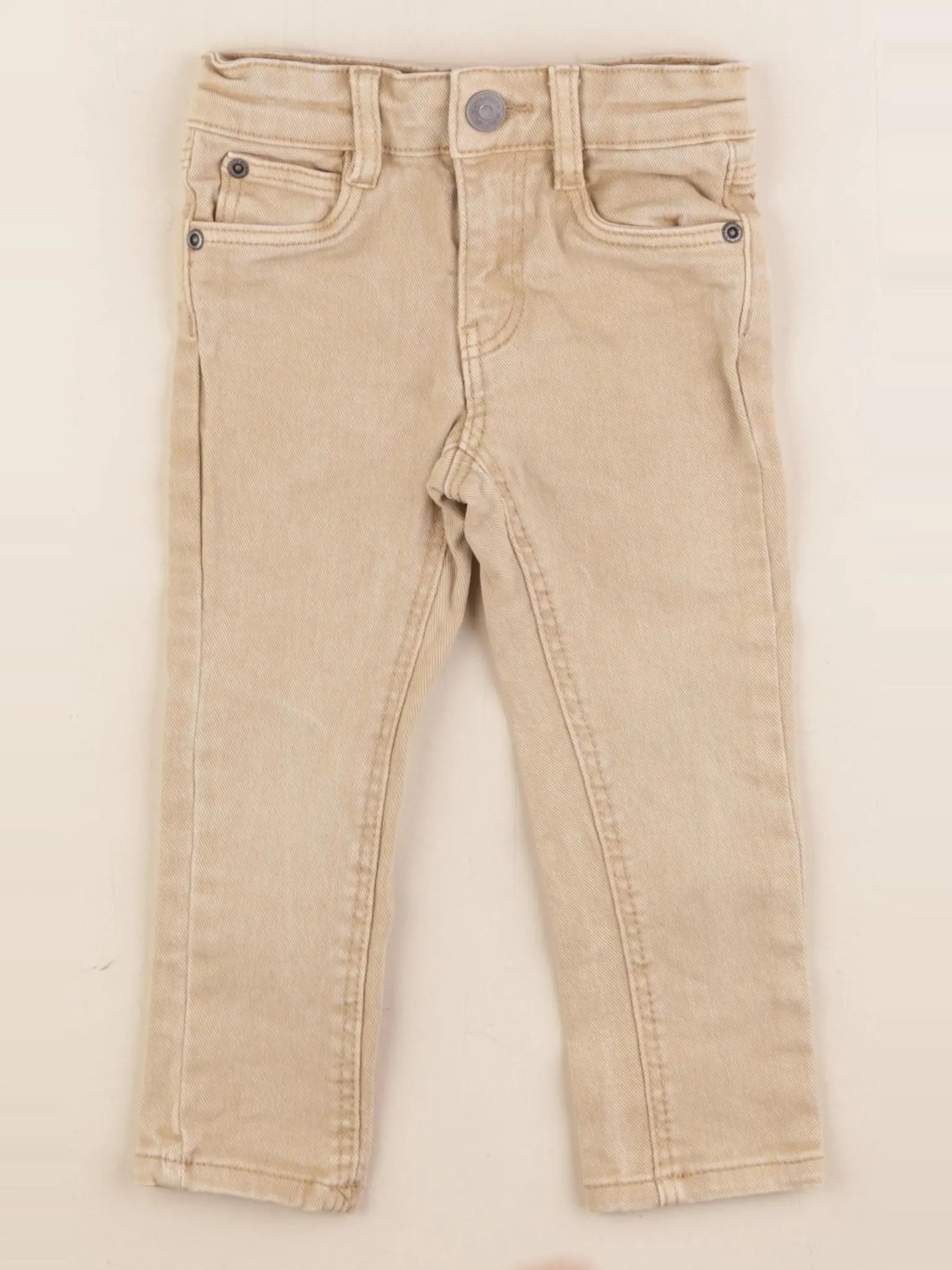 Vertbaudet - jean beige - 2 ans