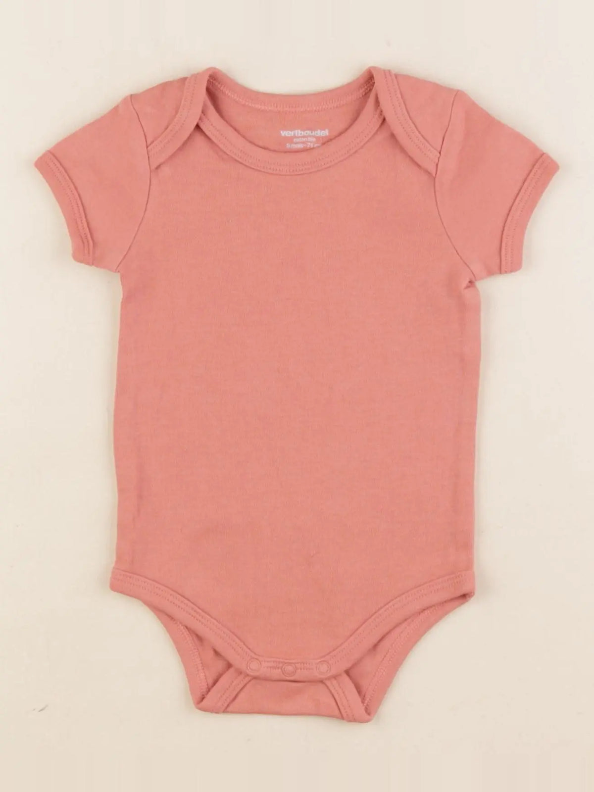 Vertbaudet - body rose - 9 mois
