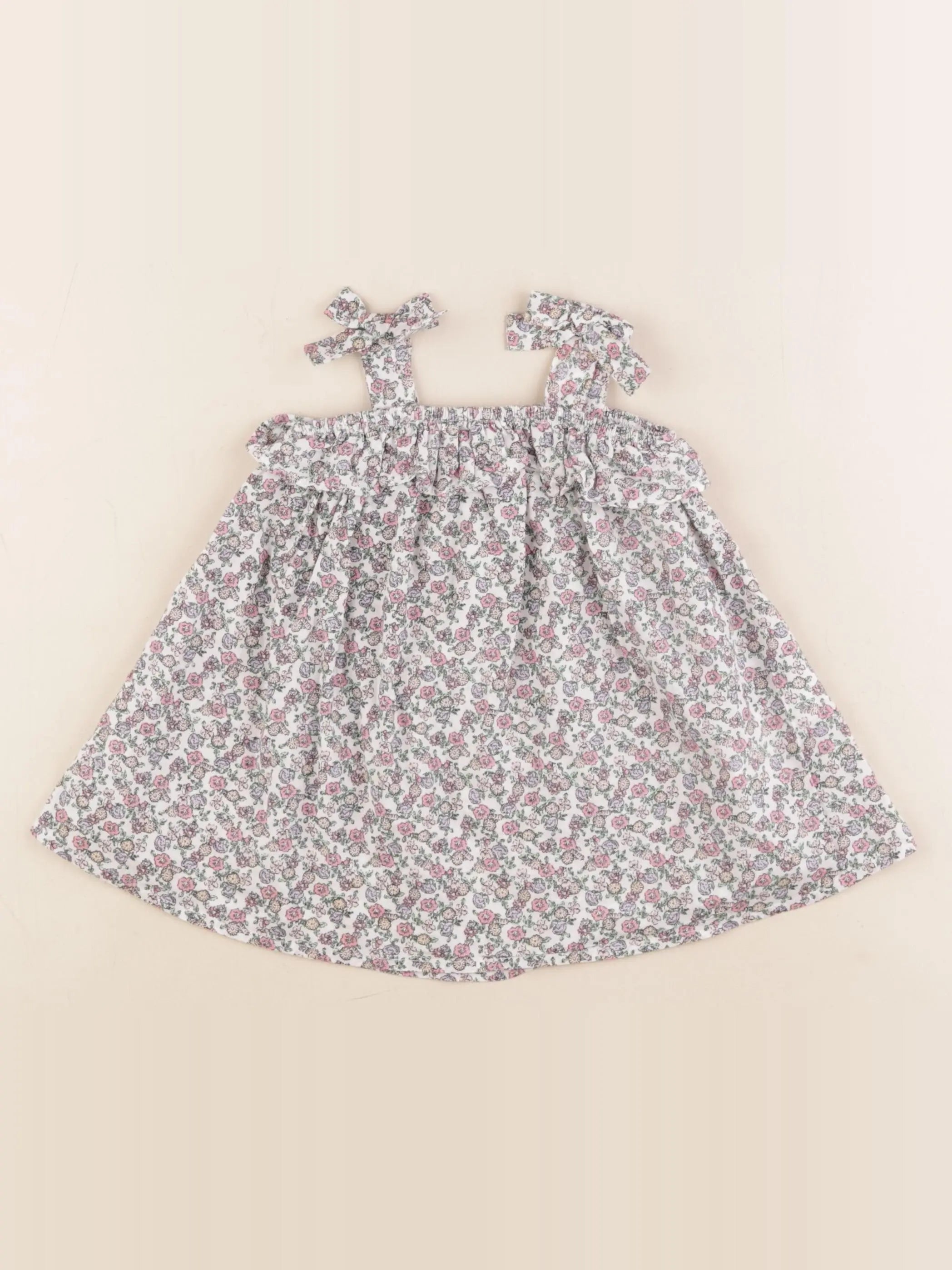 Vertbaudet - robe multicolore - 9 mois