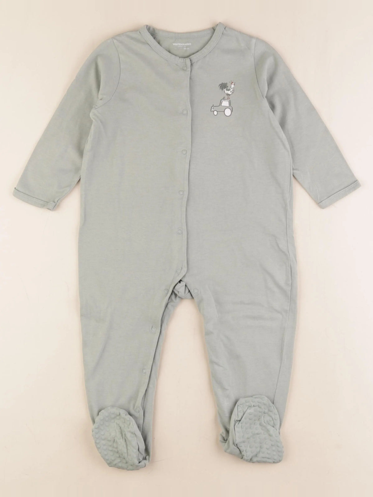 Vertbaudet - pyjama coton vert - 24 mois
