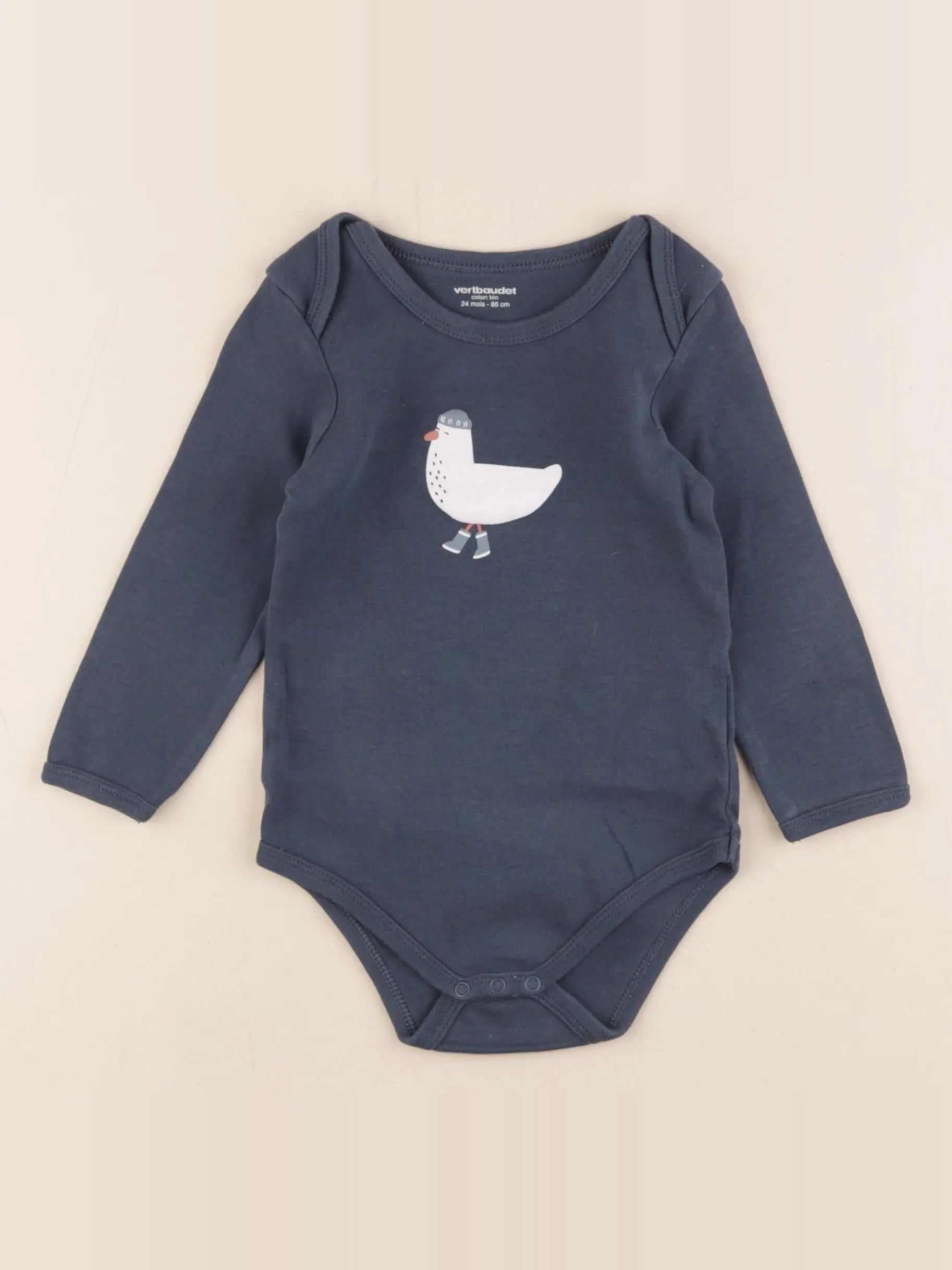 Vertbaudet - body bleu - 24 mois