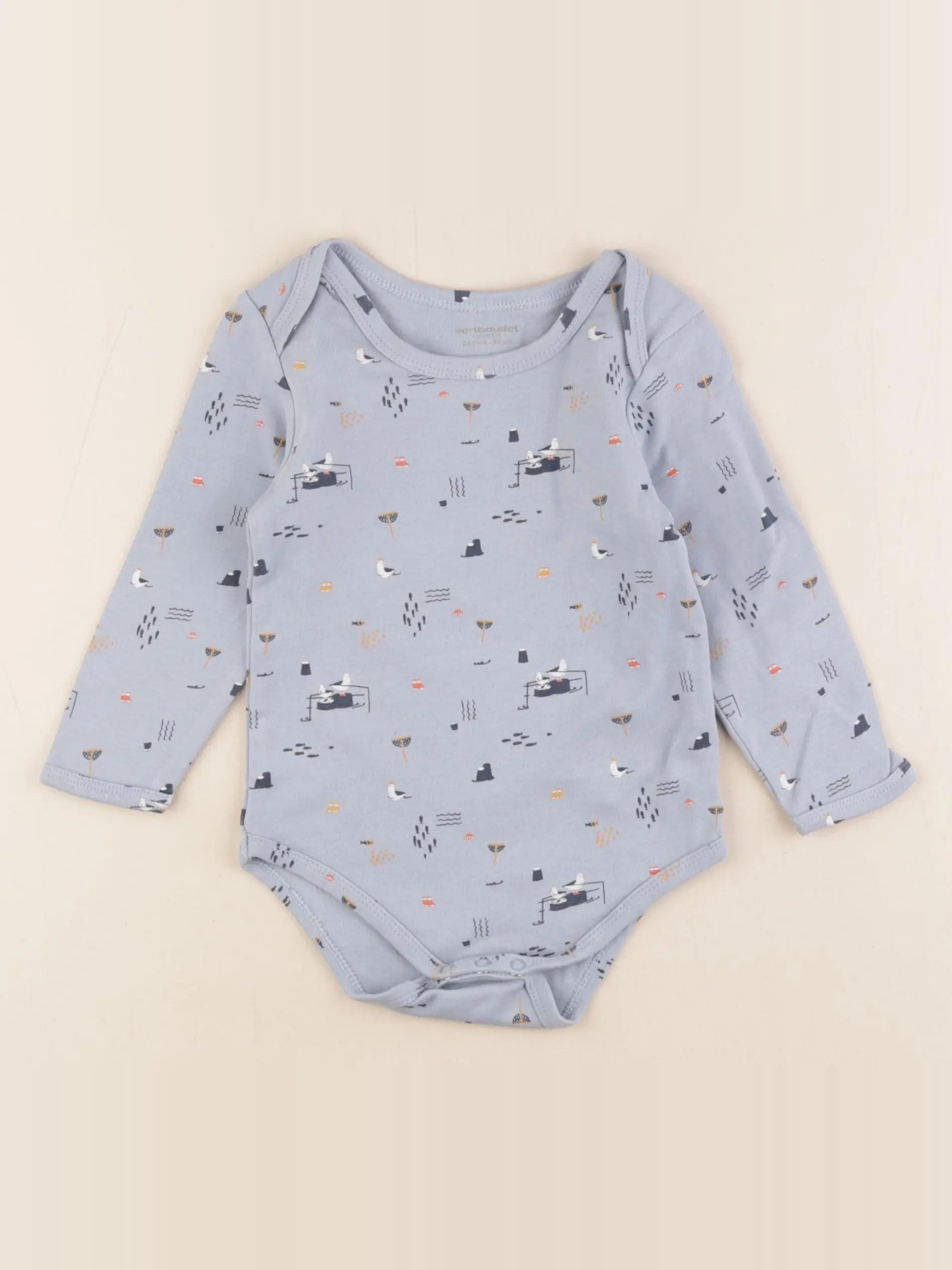 Vertbaudet - body bleu - 24 mois