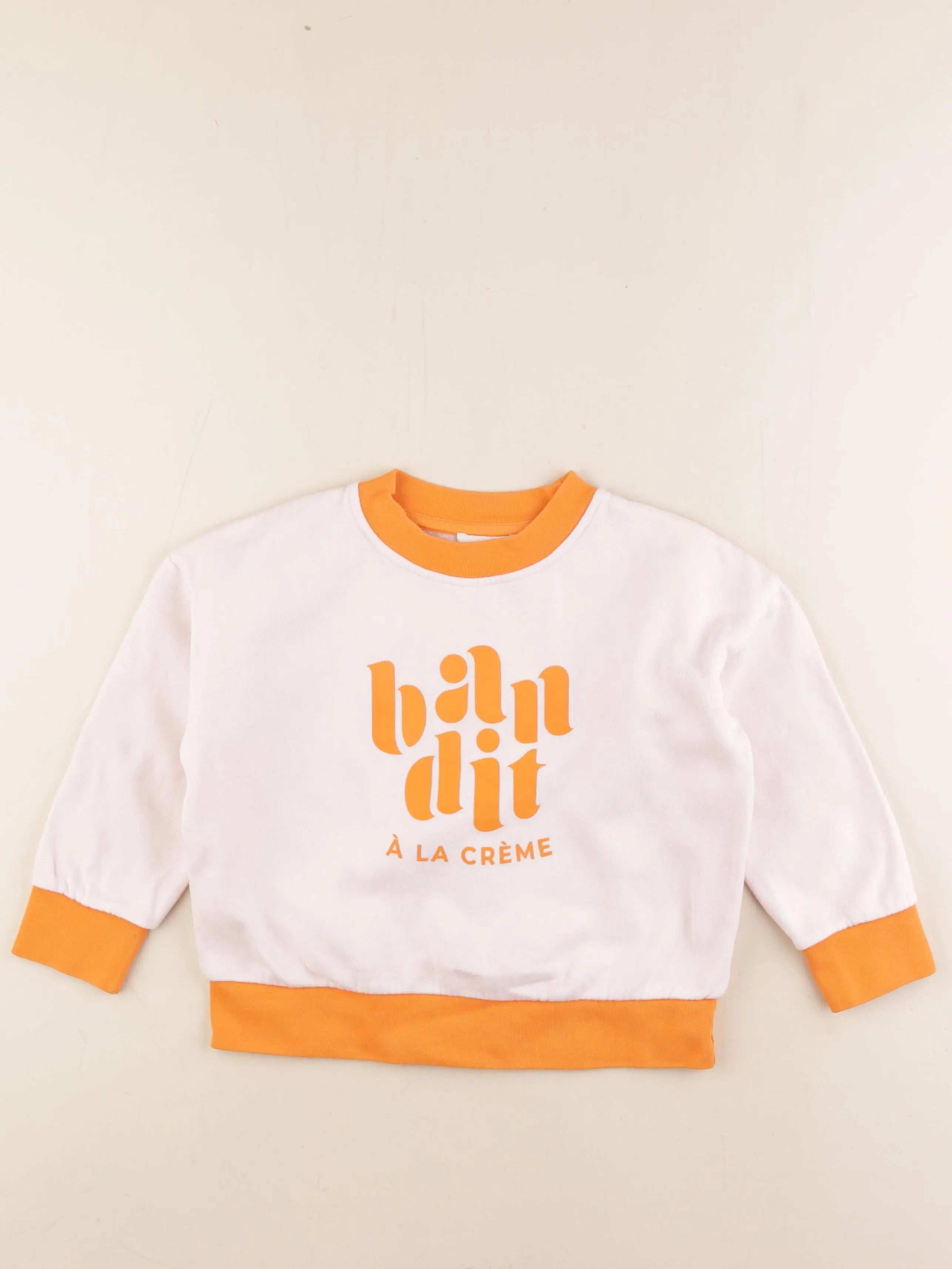 Bandits à la crème - sweat rose - 4 ans