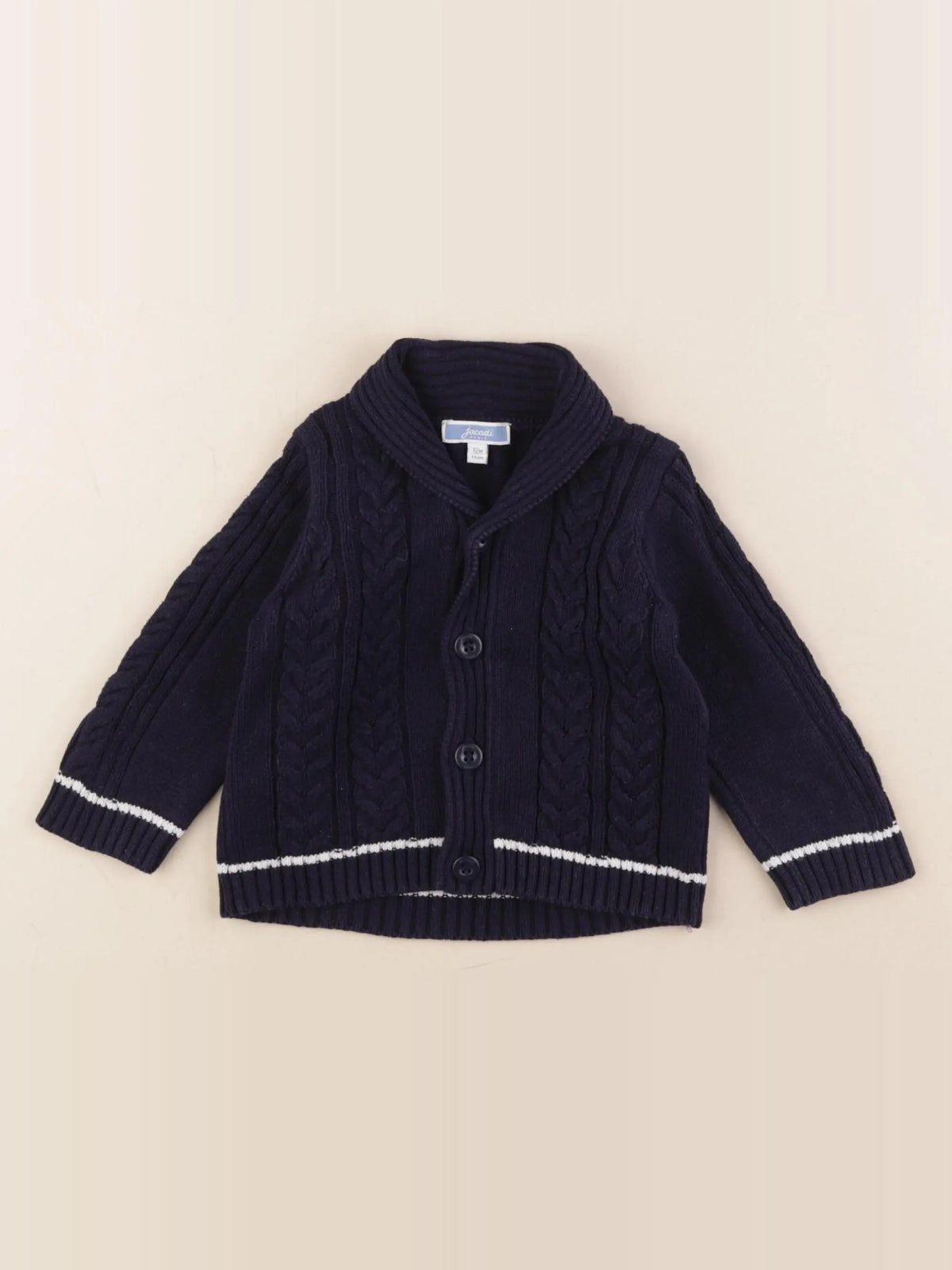 Jacadi - gilet bleu - 12 mois