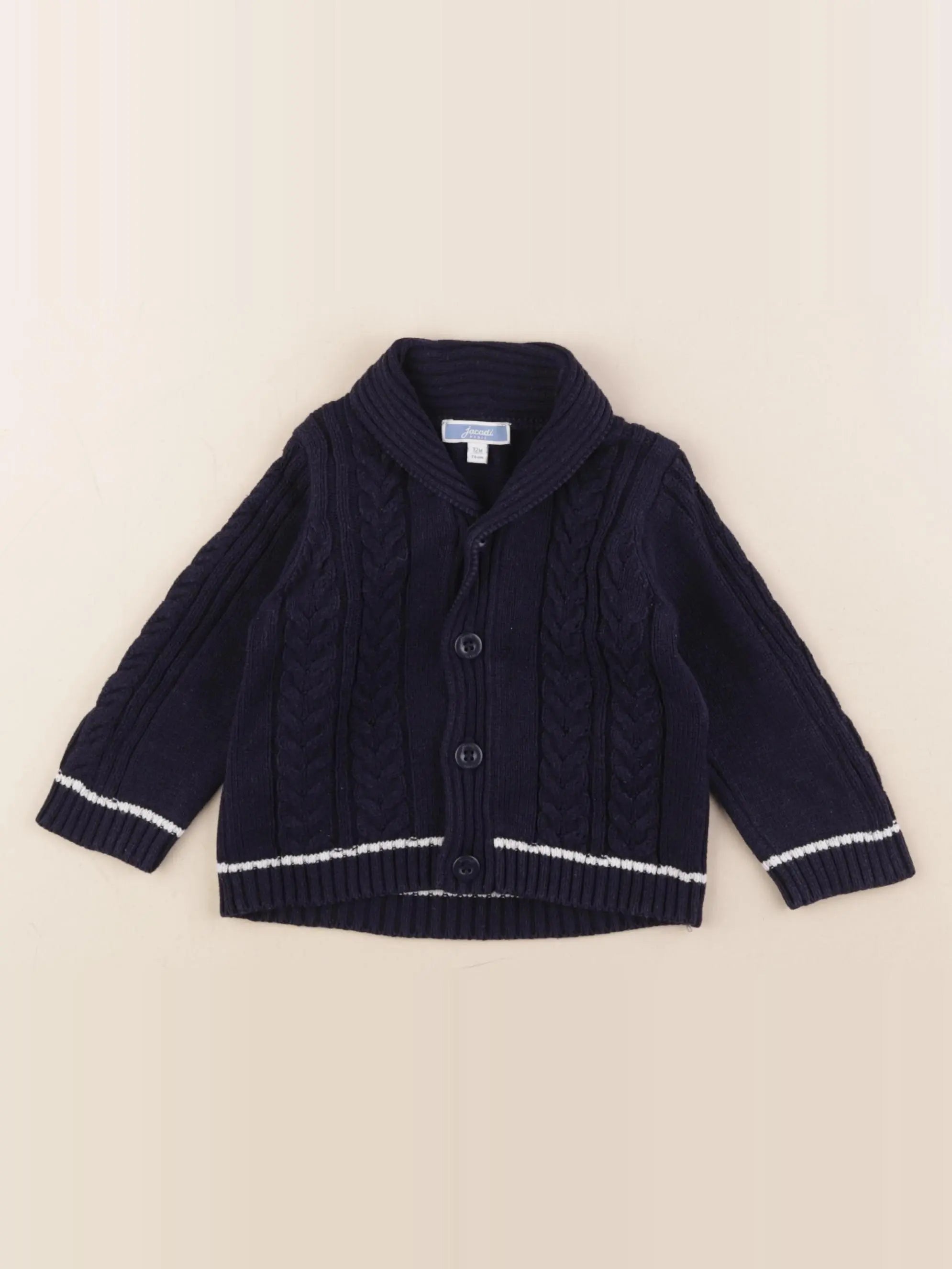 Jacadi - gilet bleu - 12 mois