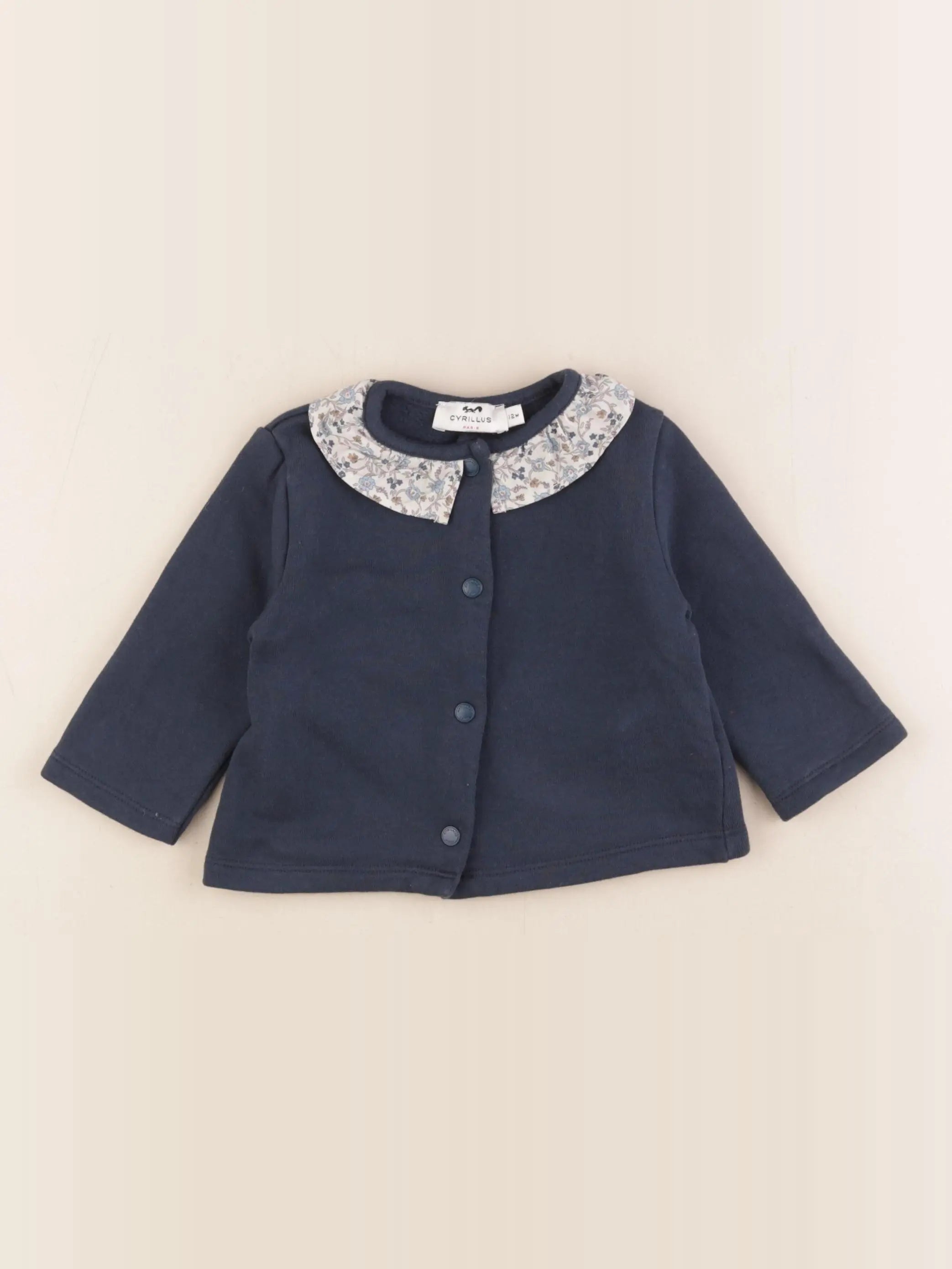 Cyrillus - sweat bleu - 12 mois