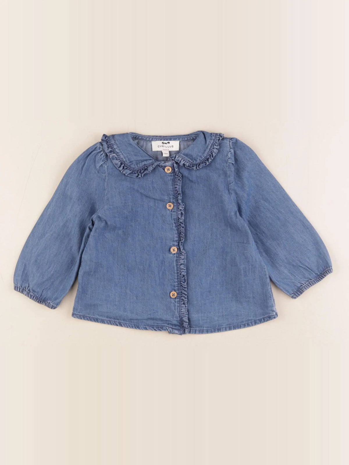 Cyrillus - blouse bleu - 12 mois