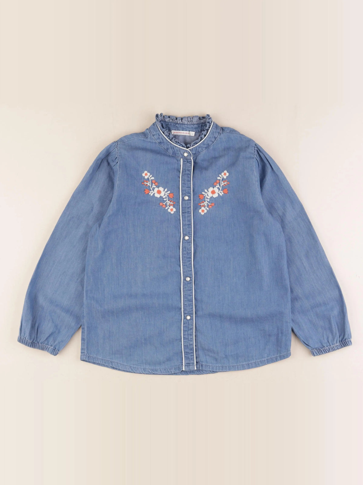 Monoprix - blouse bleu - 8 ans