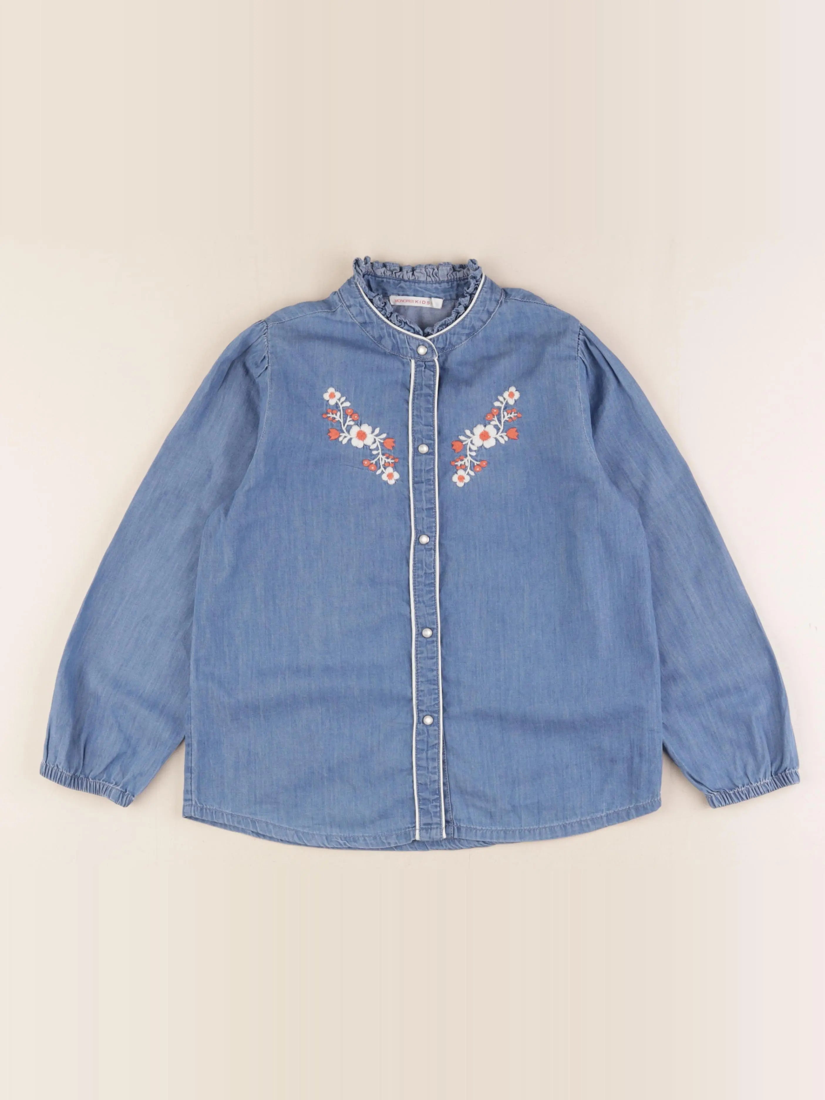 Monoprix - blouse bleu - 8 ans