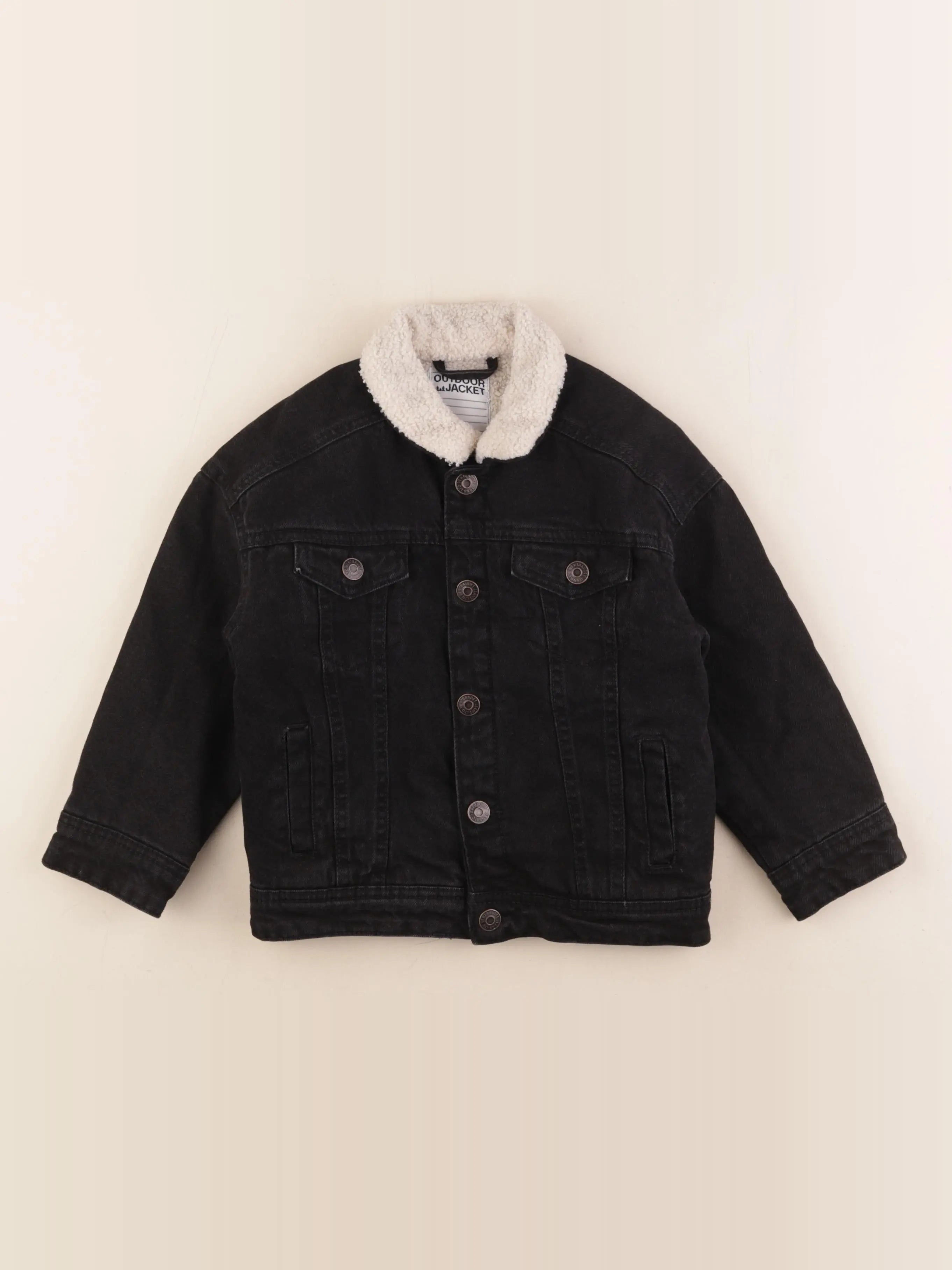 Vertbaudet - veste doublé noir - 8 ans