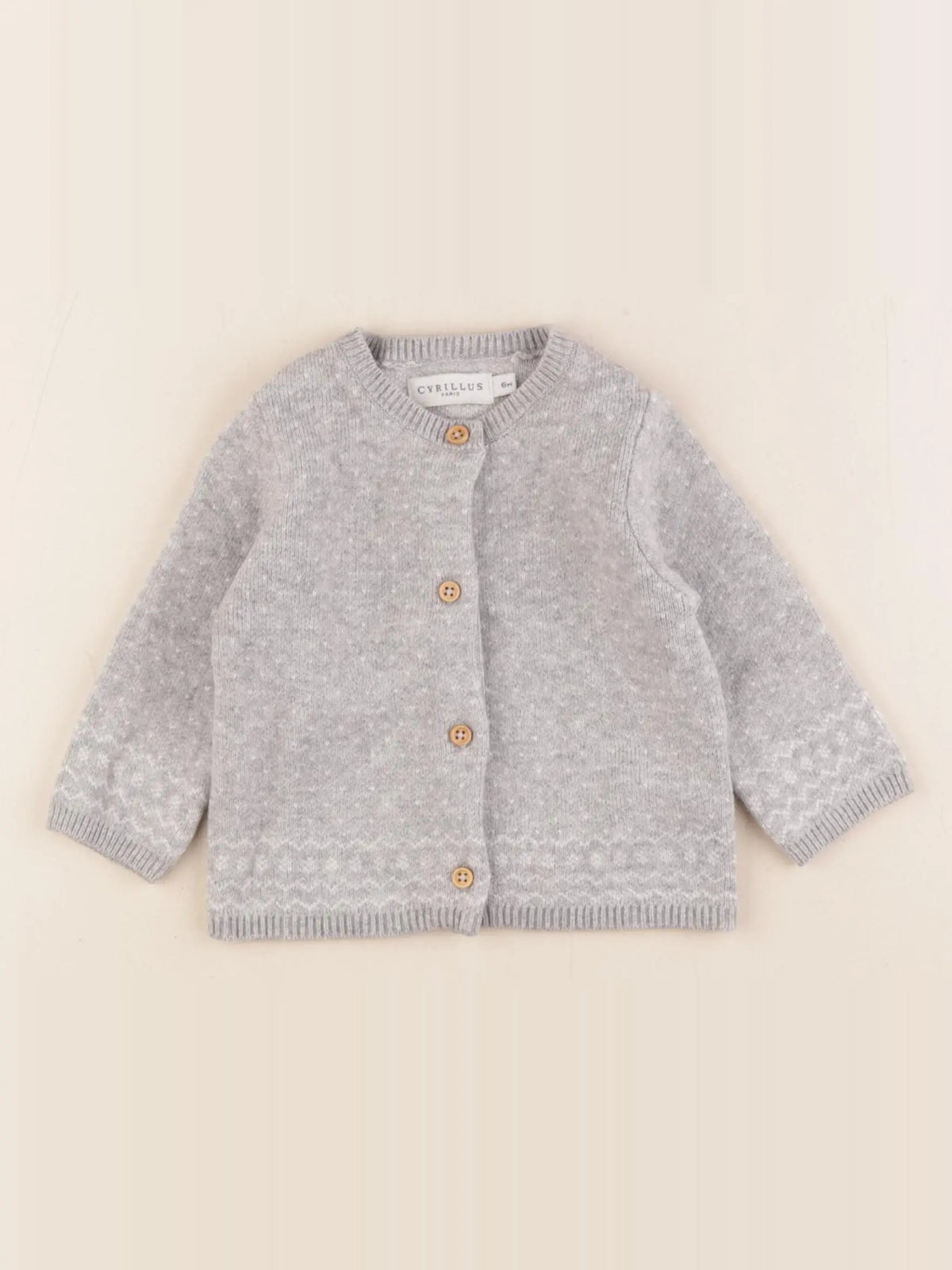 Cyrillus - gilet gris - 6 mois