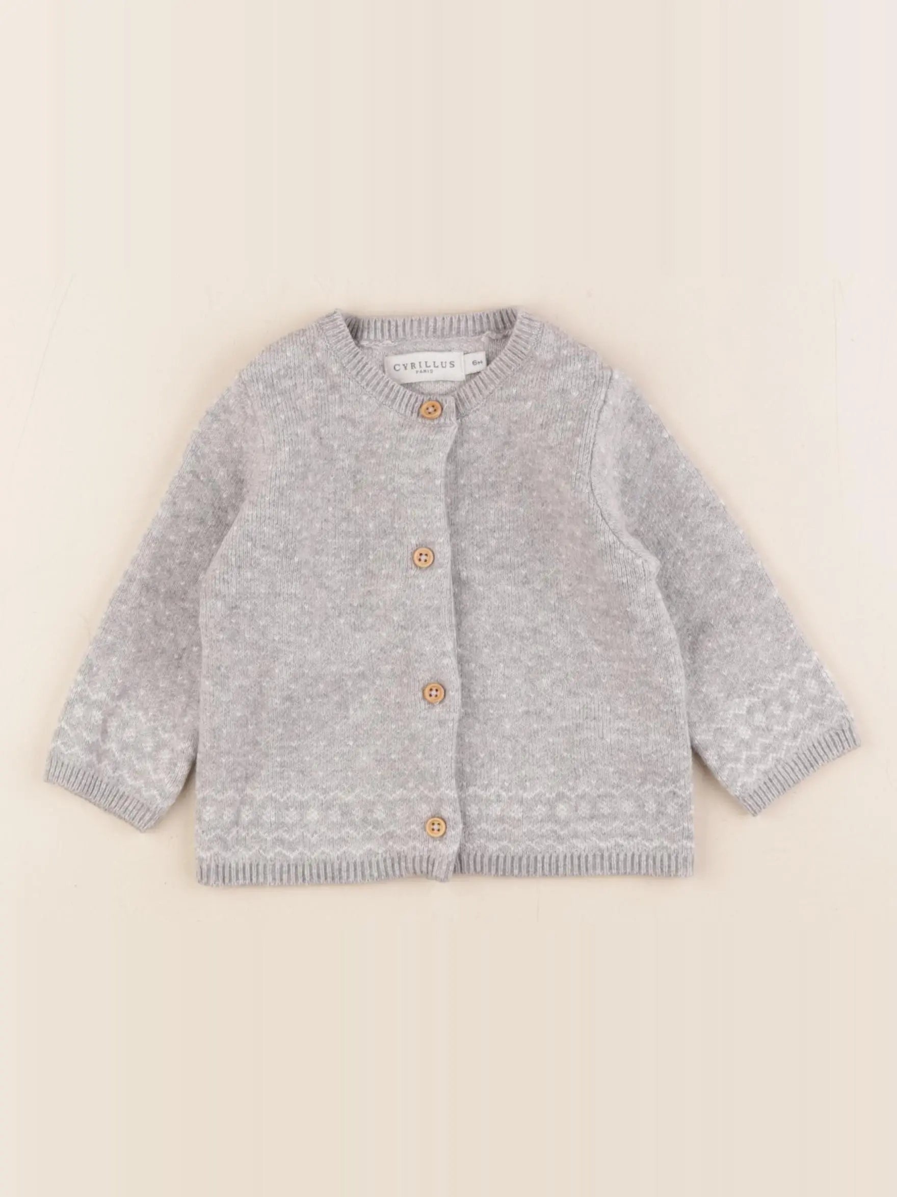 Cyrillus - gilet gris - 6 mois