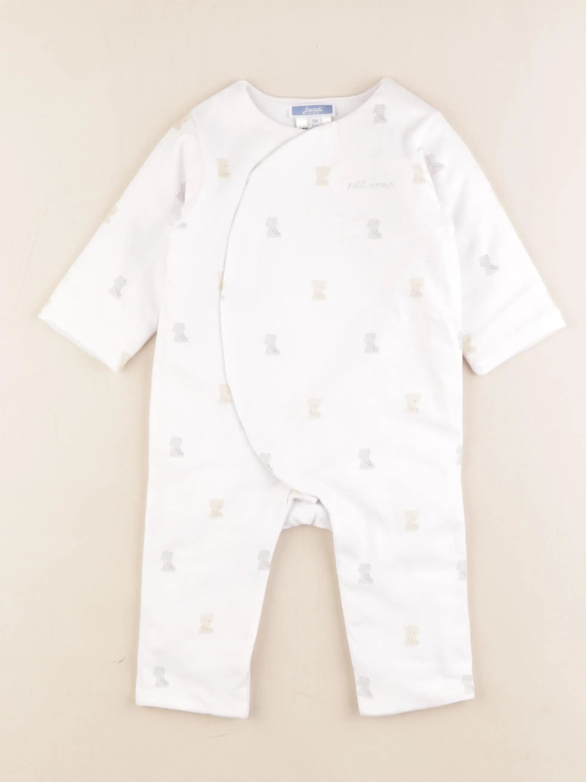 Jacadi - combinaison doublé blanc - 6 mois