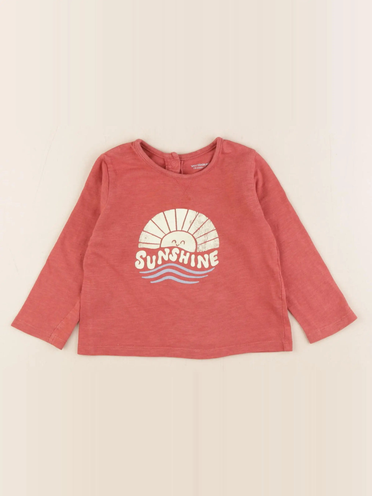 Vertbaudet - tee-shirt marron - 18 mois