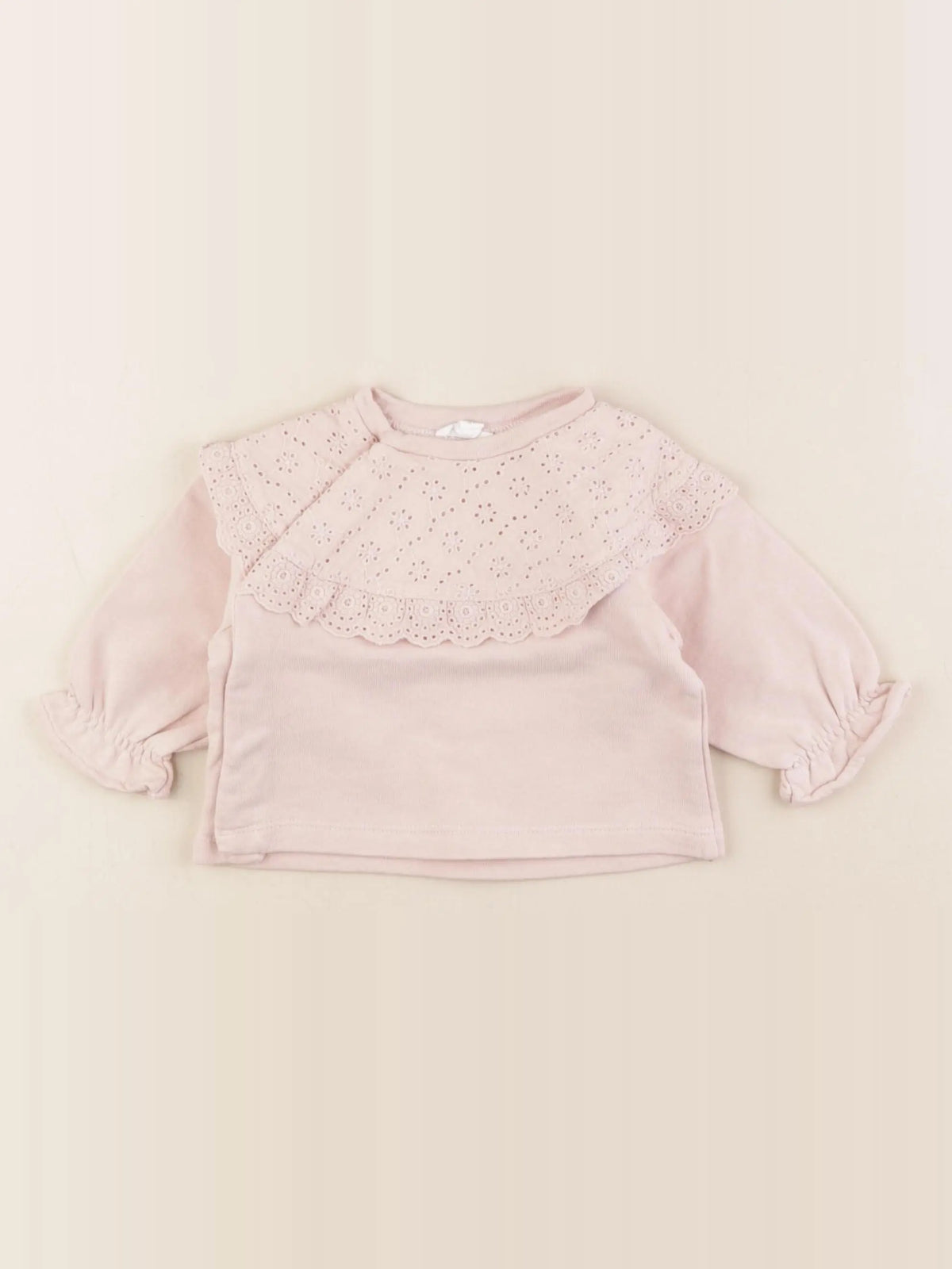 Vertbaudet - sweat rose - 3 mois