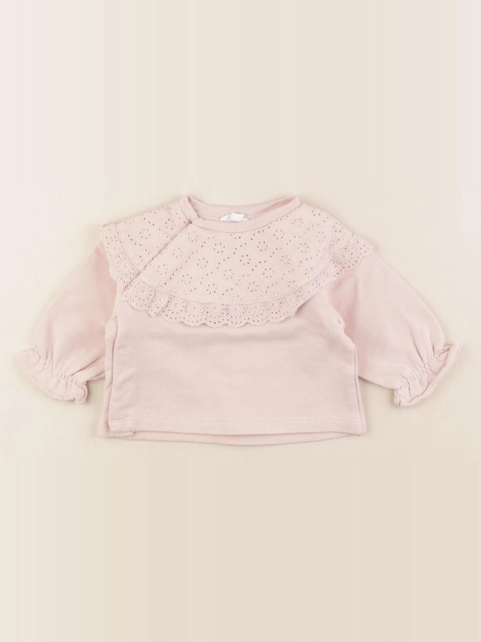 Vertbaudet - sweat rose - 3 mois