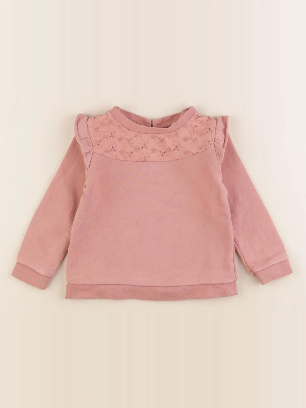Vertbaudet - sweat rose - 2 ans
