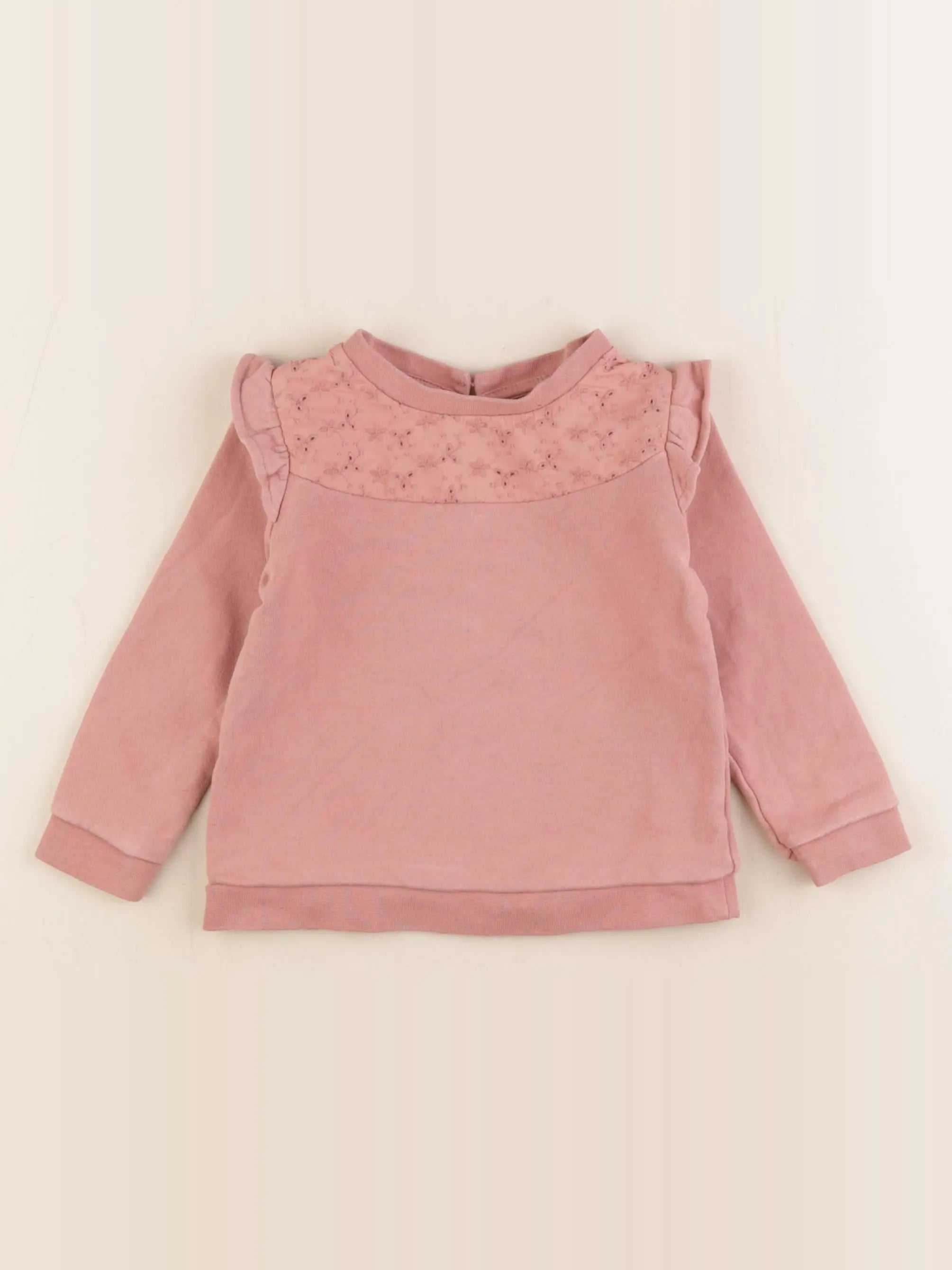 Vertbaudet - sweat rose - 2 ans