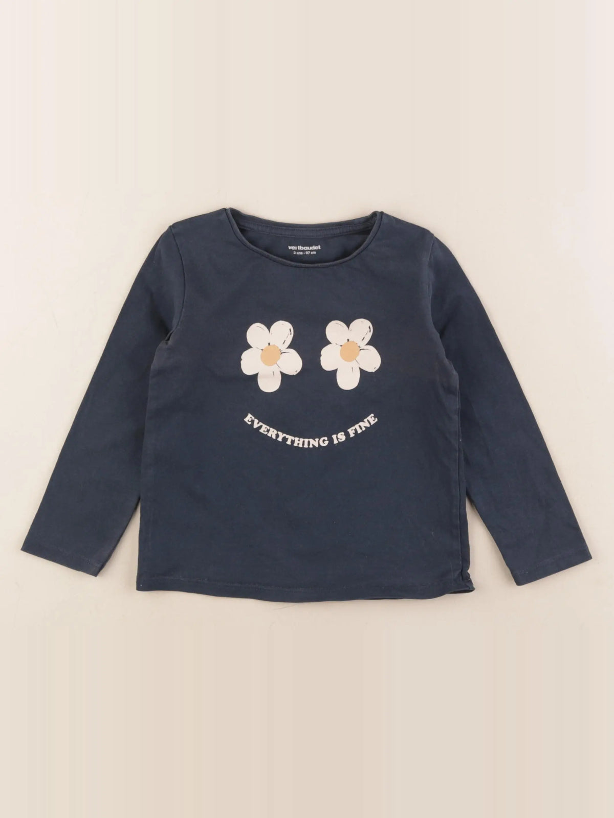 Vertbaudet - tee-shirt bleu - 3 ans