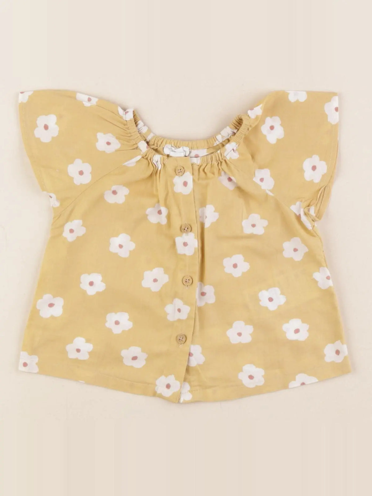 Vertbaudet - blouse jaune - 6 mois