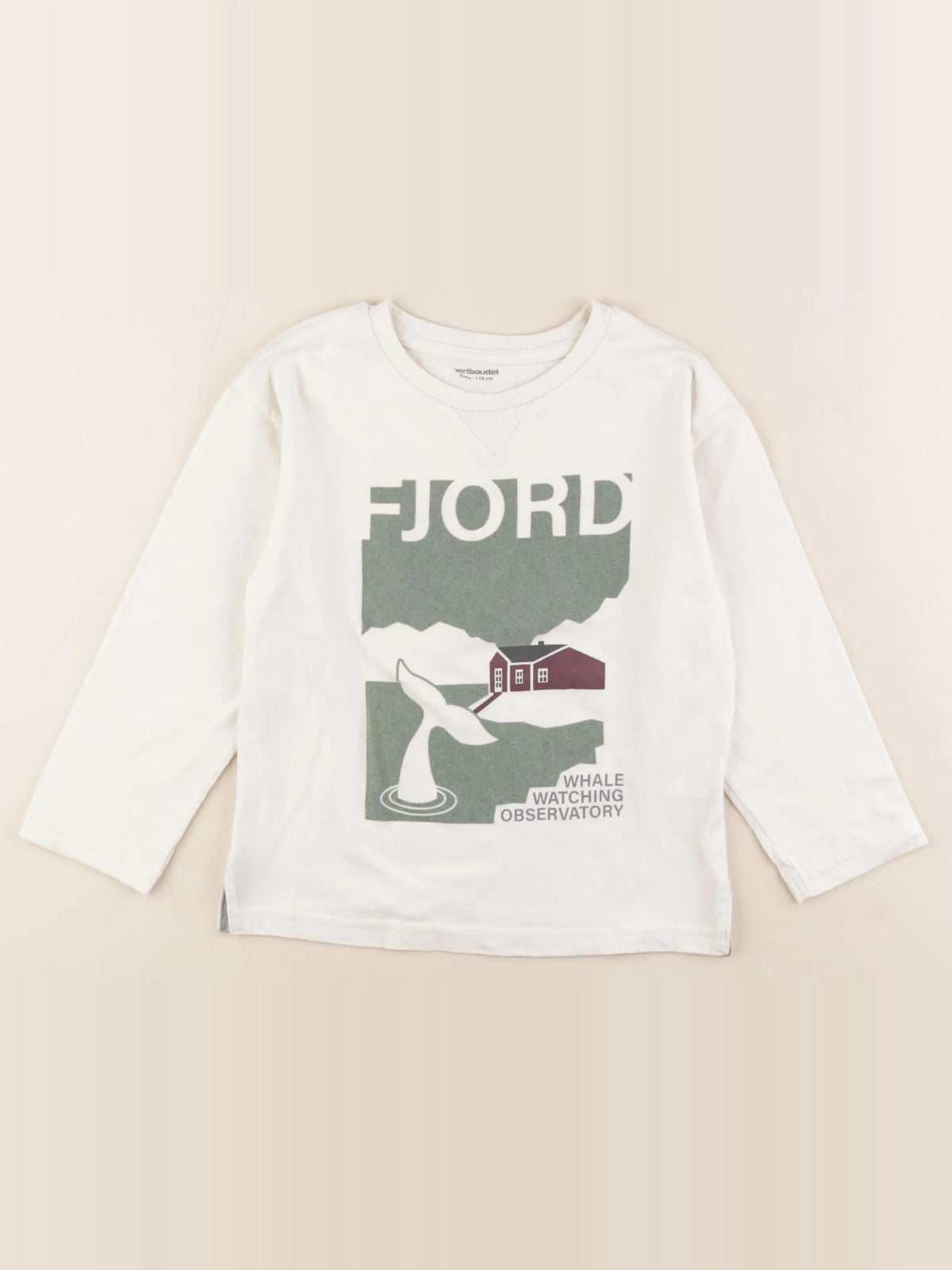 Vertbaudet - tee-shirt beige - 6 ans