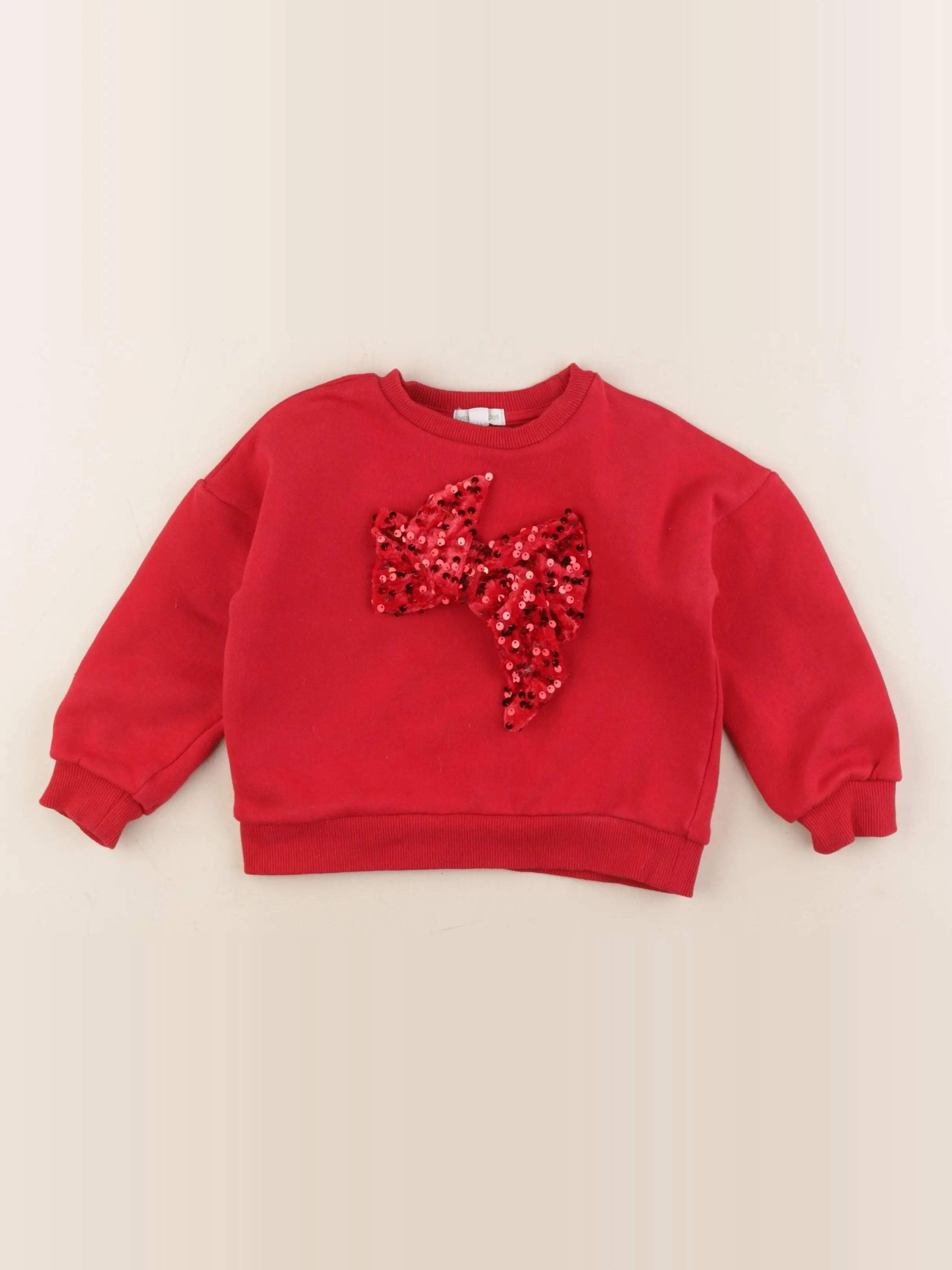 Vertbaudet - sweat rouge - 4 ans