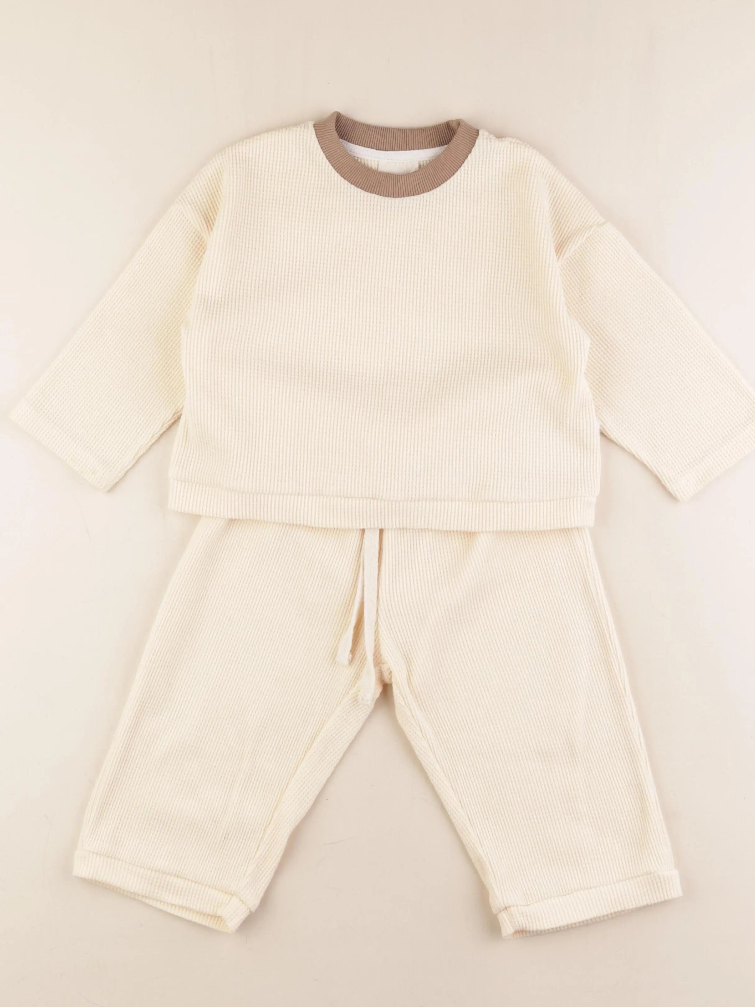 Gamin gamine - ensemble beige - 12/18 mois