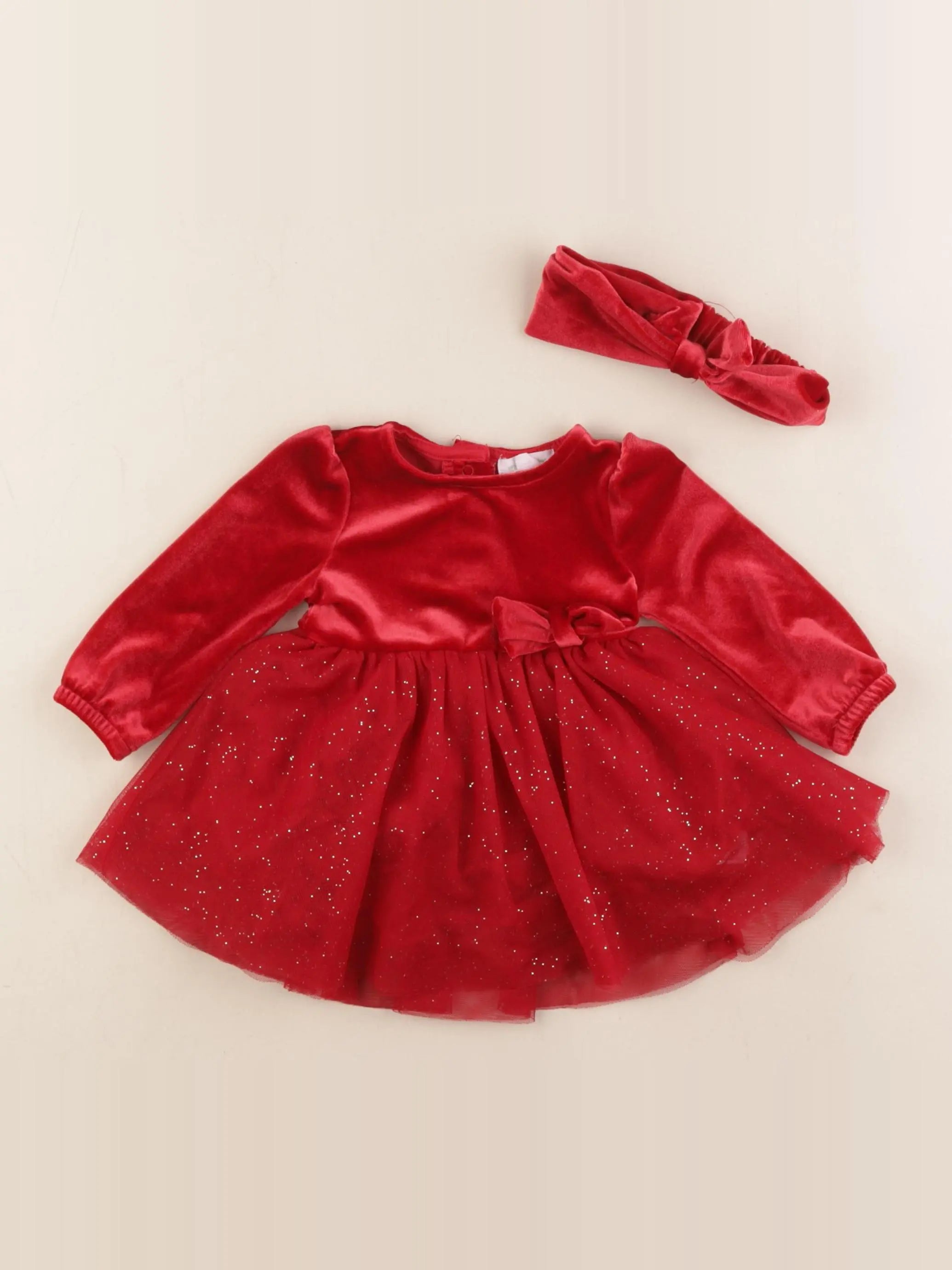 Vertbaudet - robe rouge - 3 mois